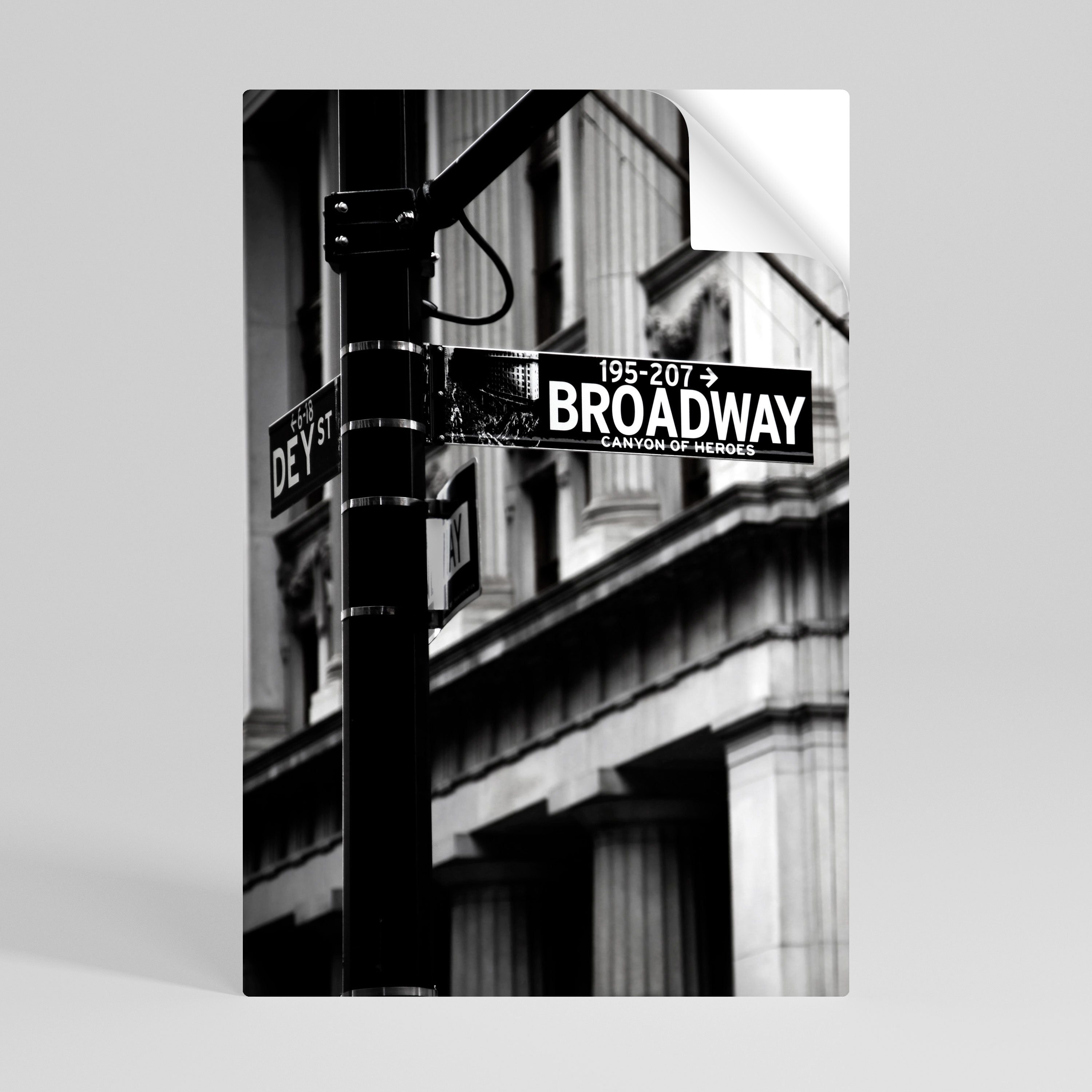 Affiche verticale autocollante « PANNEAU BROADWAY »