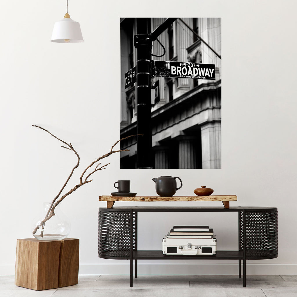 Affiche verticale autocollante « PANNEAU BROADWAY »
