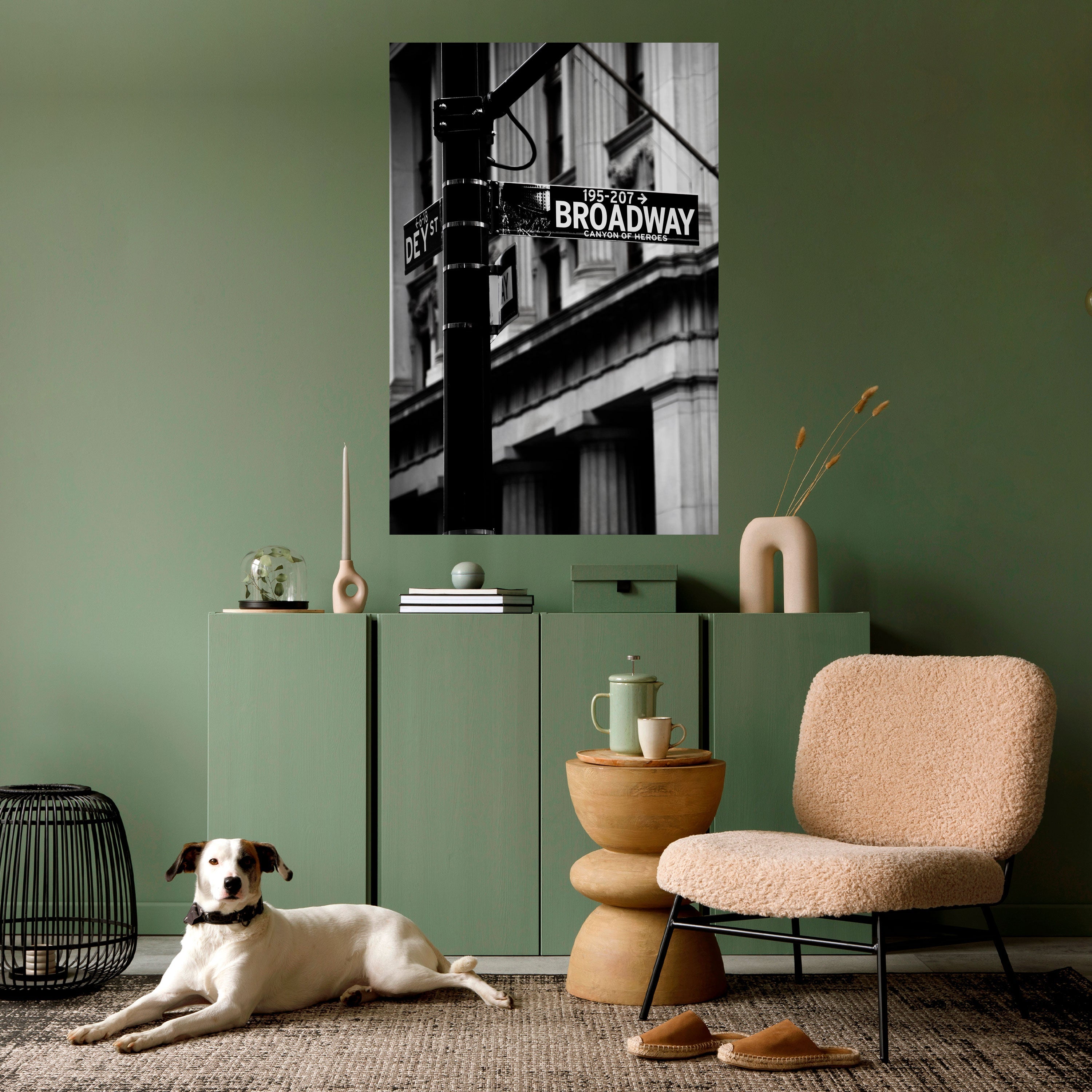 Affiche verticale autocollante « PANNEAU BROADWAY »