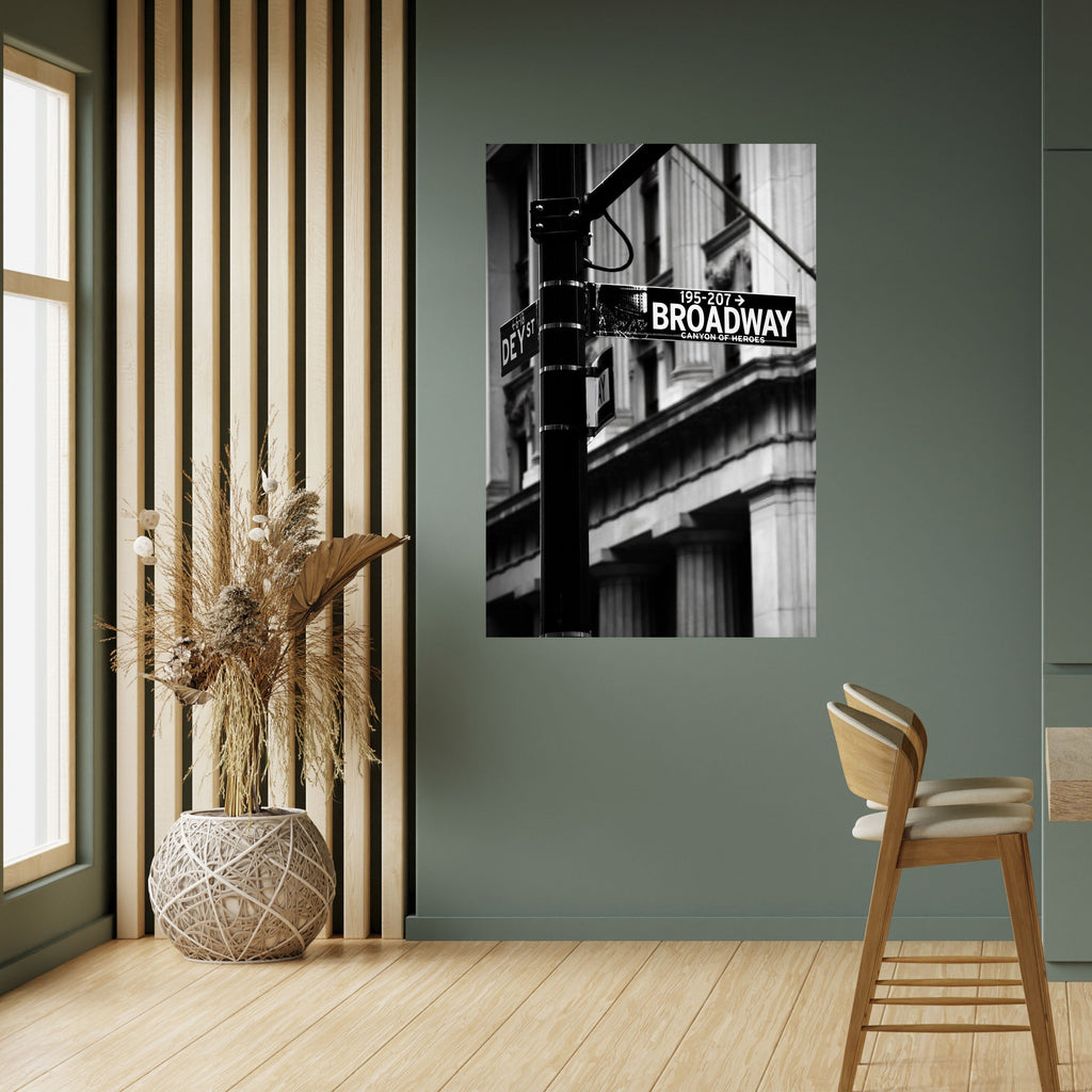Affiche verticale autocollante « PANNEAU BROADWAY »