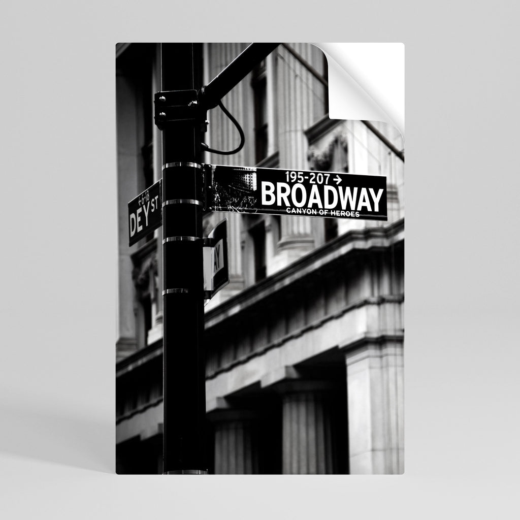 Affiche verticale autocollante « PANNEAU BROADWAY »
