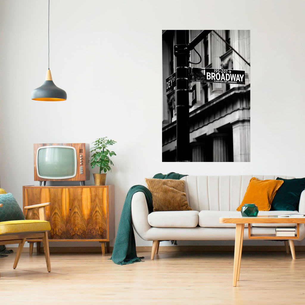 Affiche verticale autocollante « PANNEAU BROADWAY »