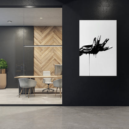 BLACK VISCOSITY Vertical Canvas Print
