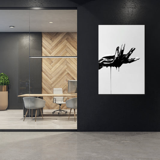 BLACK VISCOSITY Vertical Canvas Print