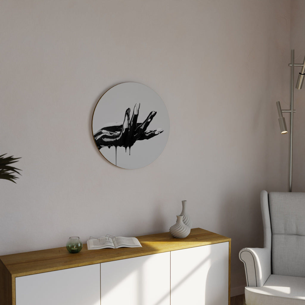 Décoration murale ronde BLACK VISCOSITY