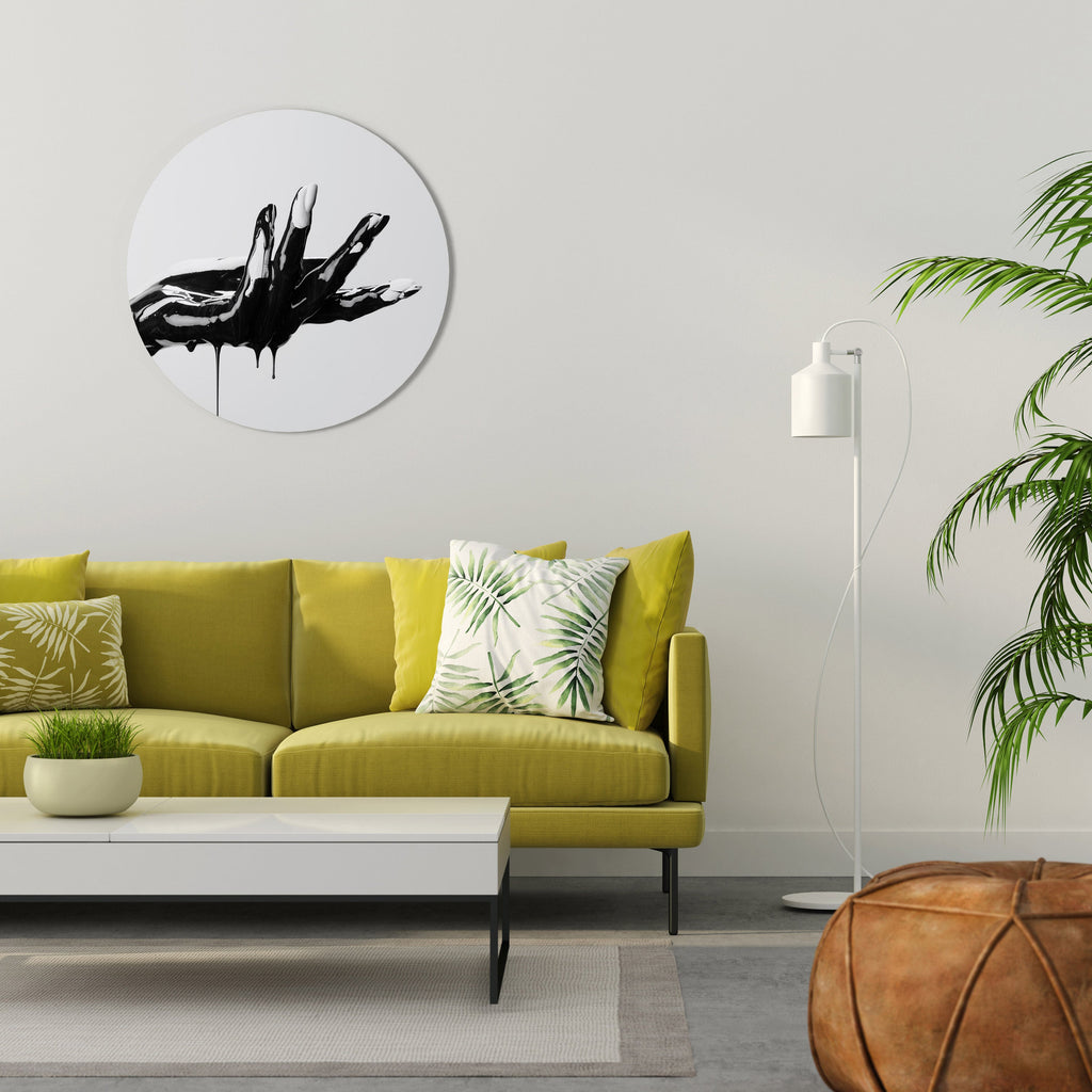 Décoration murale ronde BLACK VISCOSITY