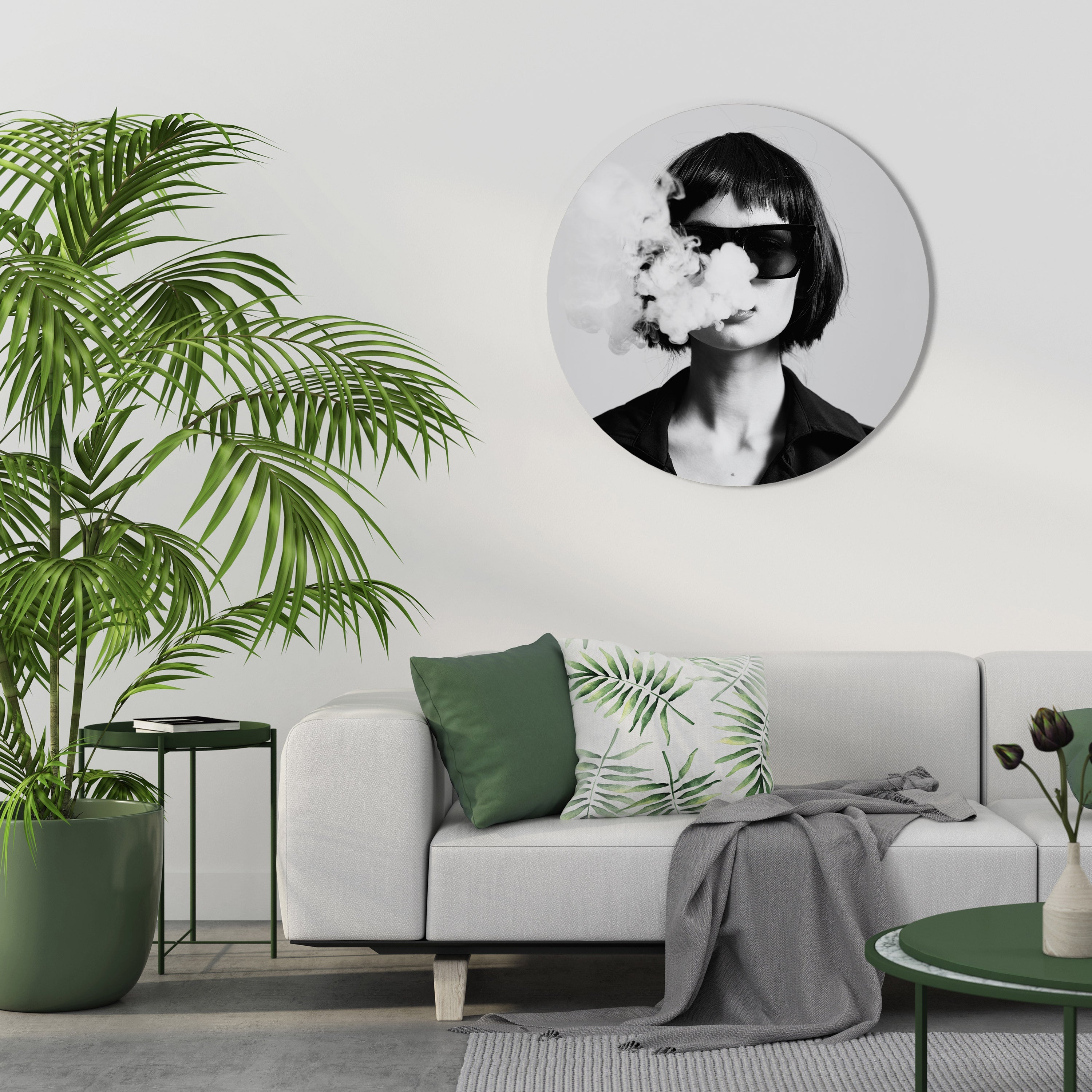 Décoration murale ronde SMOKY BELLE