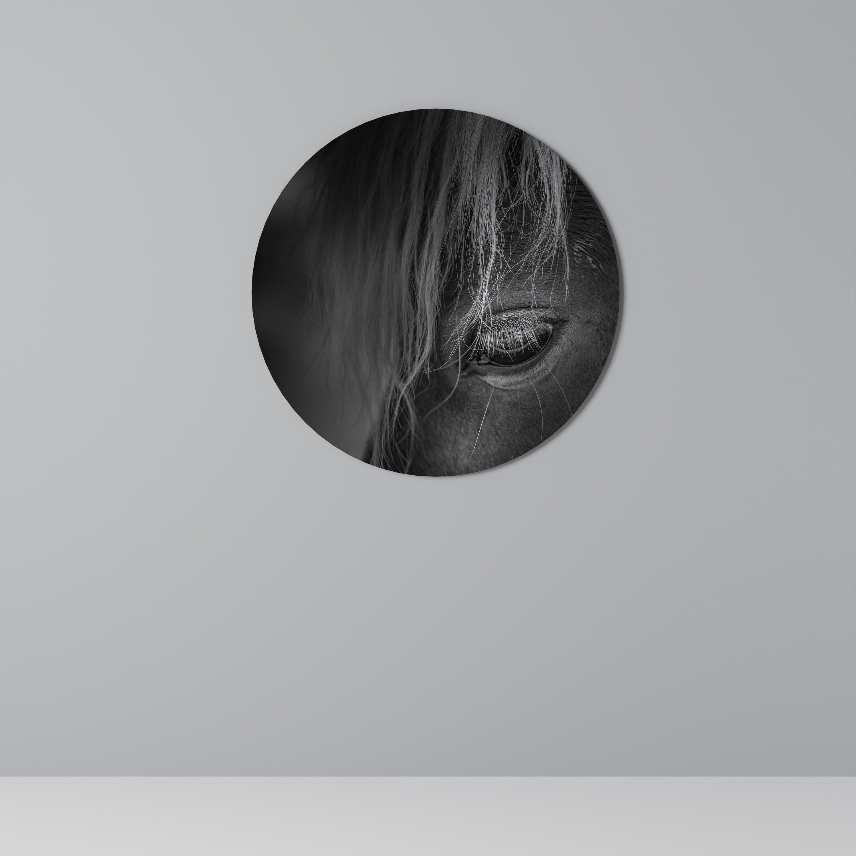 Art mural rond SILENT STRENGTH