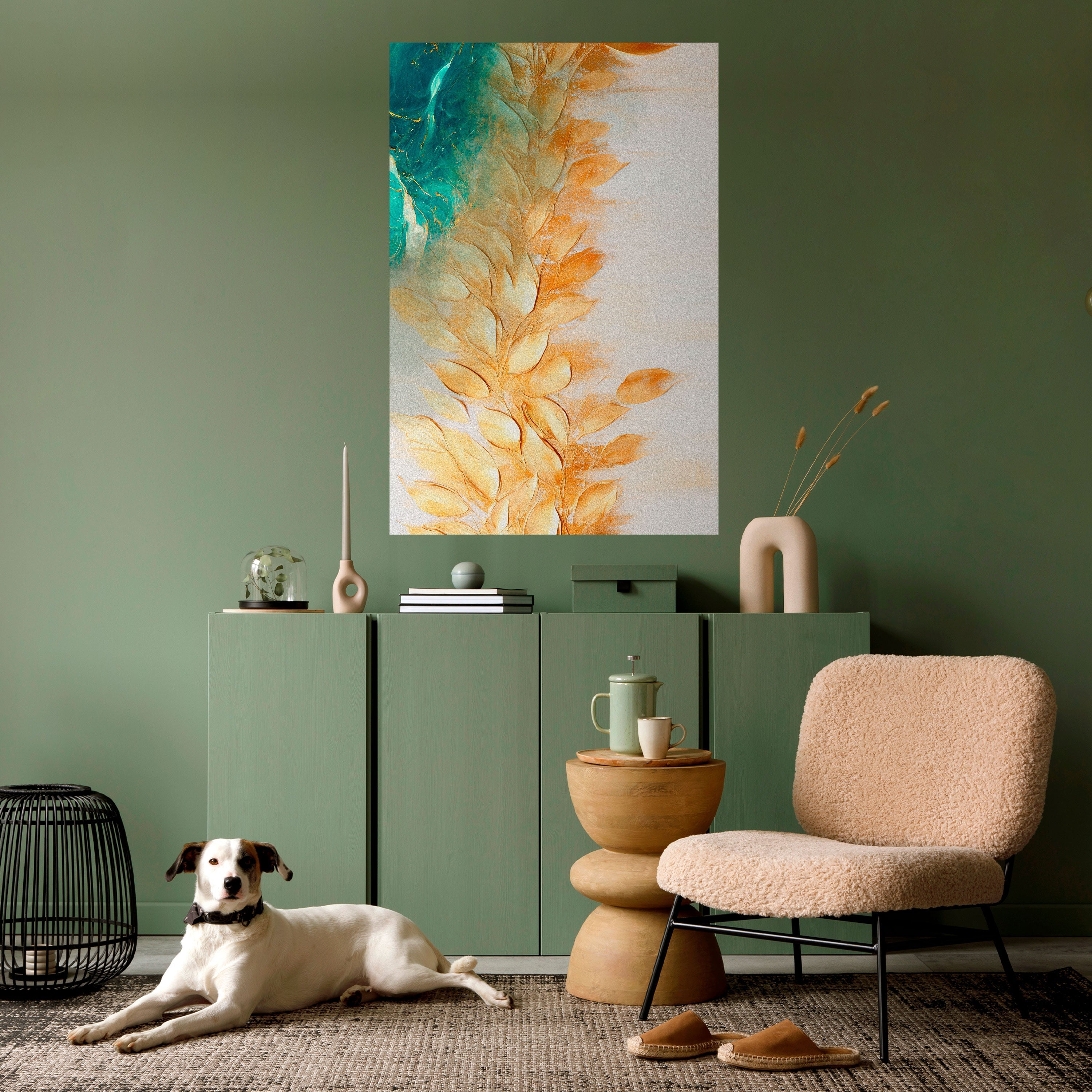 Affiche verticale autocollante LEAVES IN RADIANCE