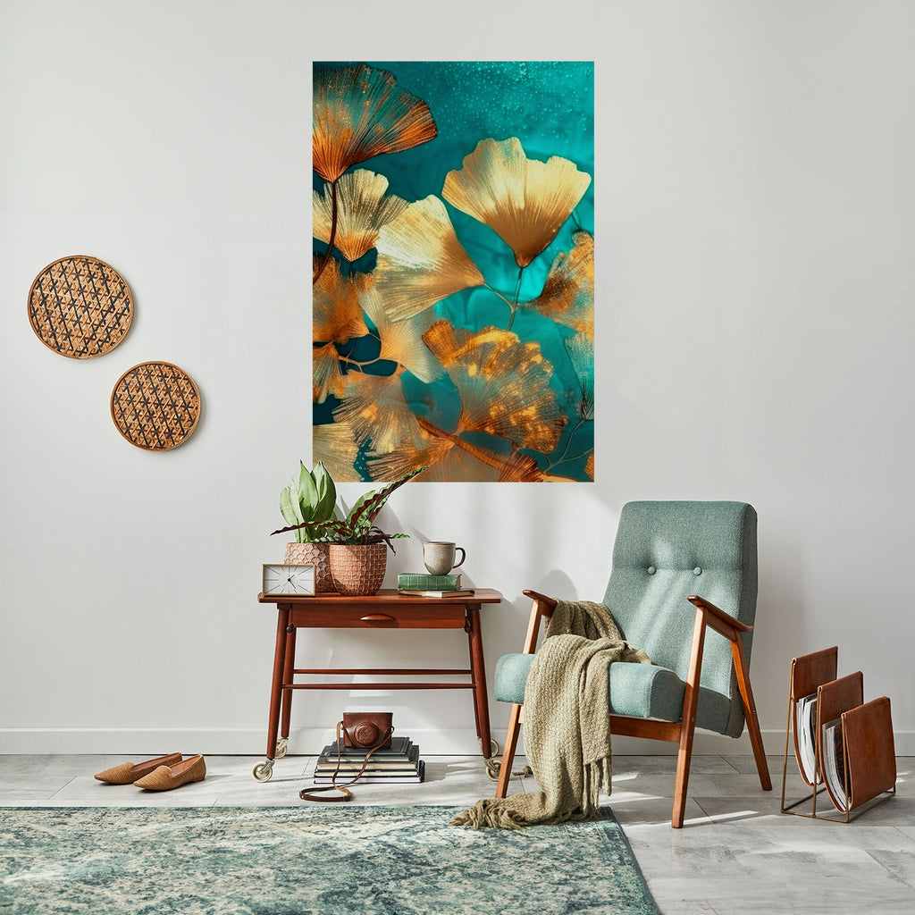 Affiche verticale autocollante FEUILLAGE LUMINEUX