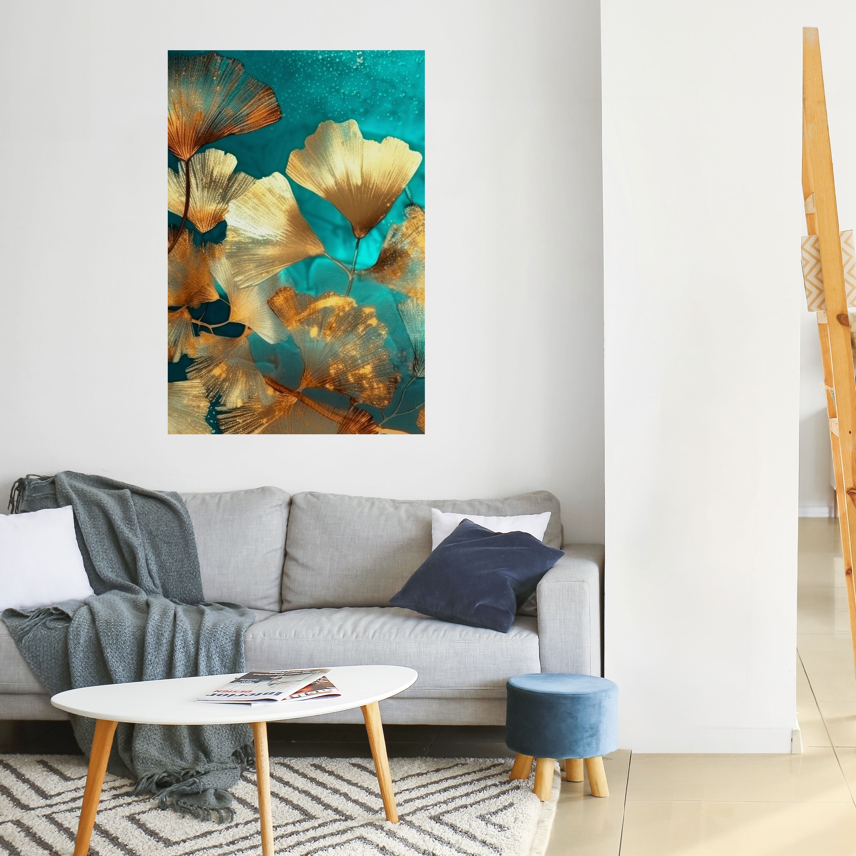 Affiche verticale autocollante FEUILLAGE LUMINEUX