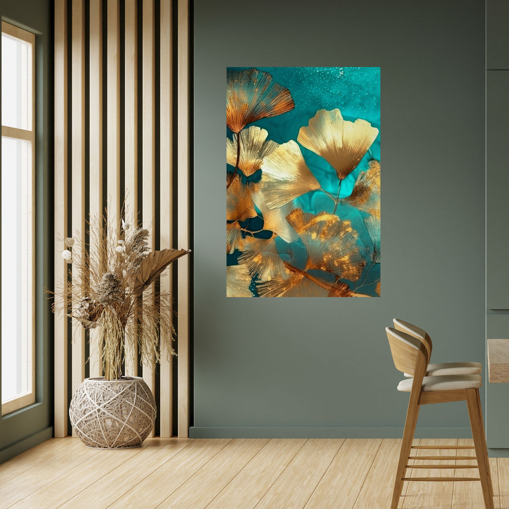 Affiche verticale autocollante FEUILLAGE LUMINEUX