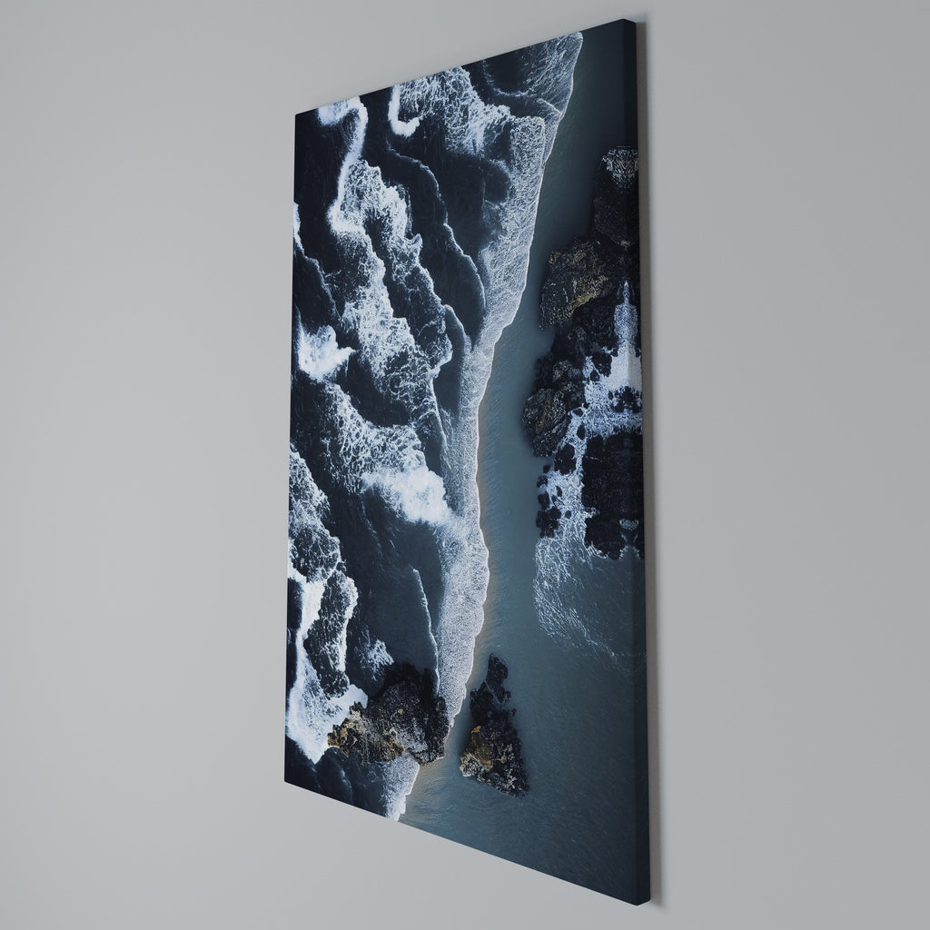 COSMIC COASTLINE Vertical Canvas Print