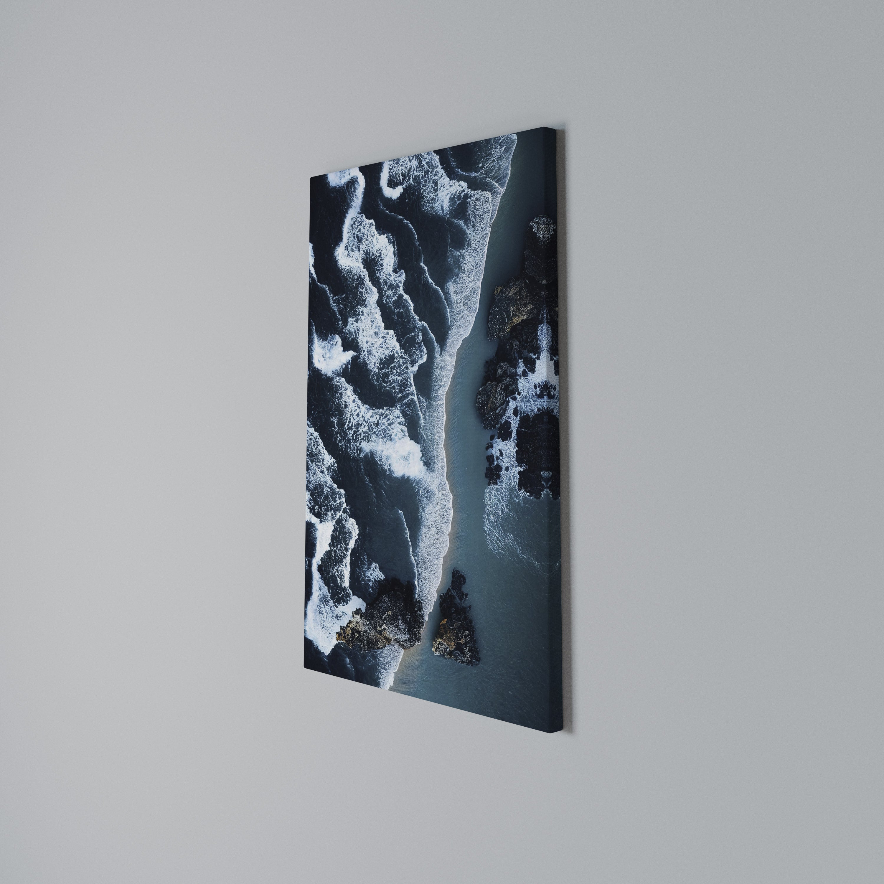 COSMIC COASTLINE Vertical Canvas Print