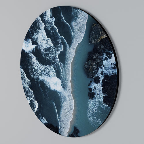COSMIC COASTLINE Round Wall Art