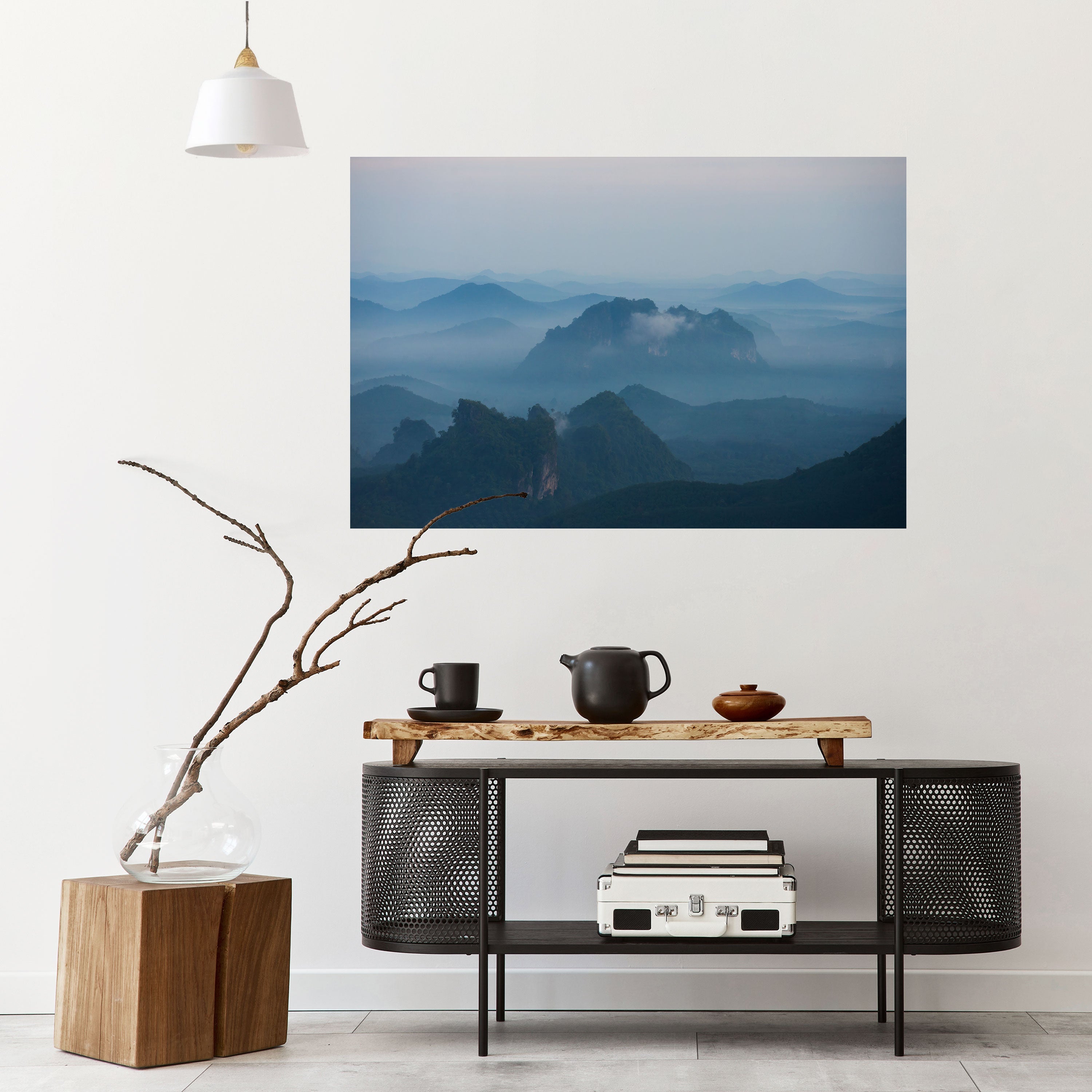 Affiche horizontale autocollante « MISTY MOUNTAIN WHISPER »