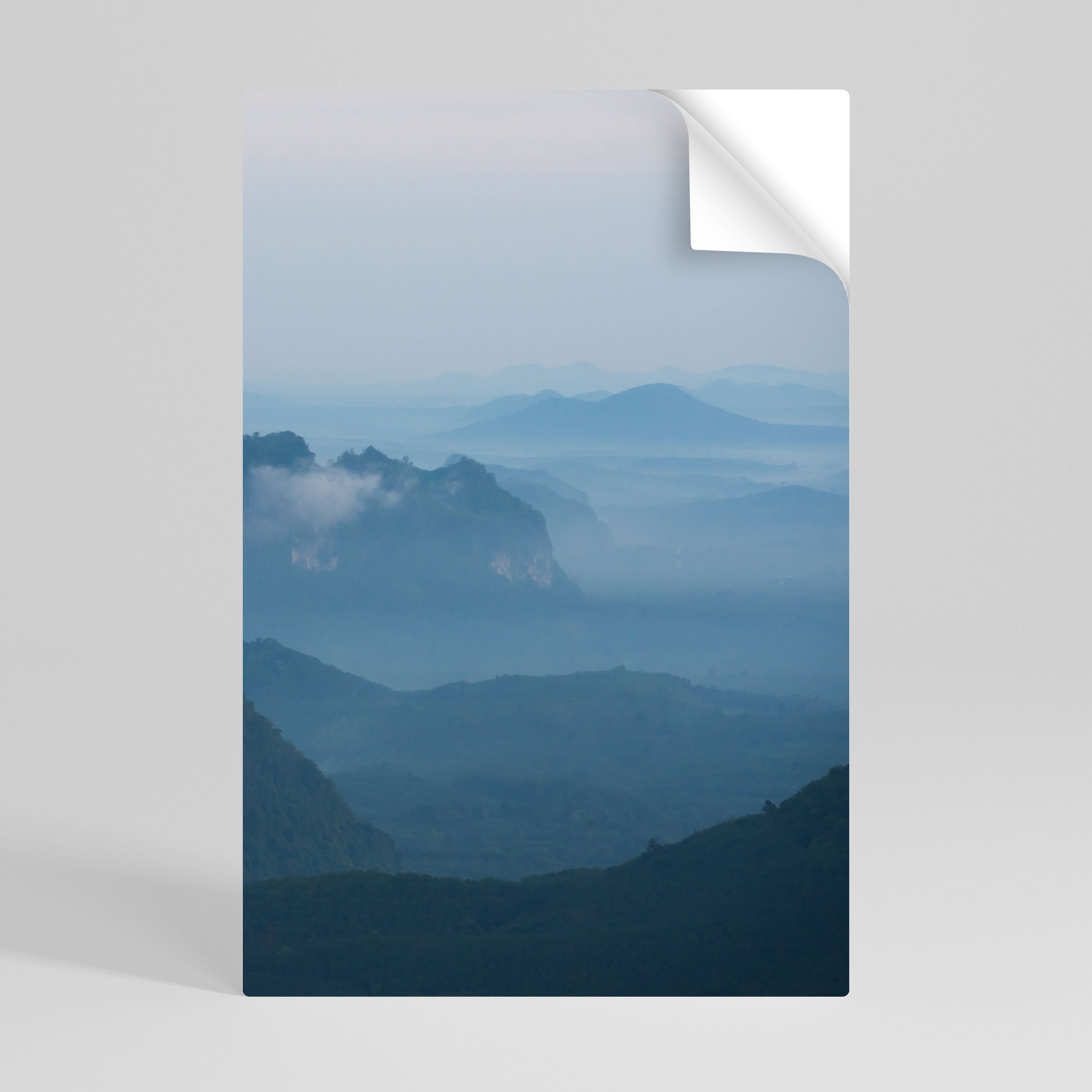 MISTY MOUNTAIN WHISPER Peel and Stick Vertical Poster