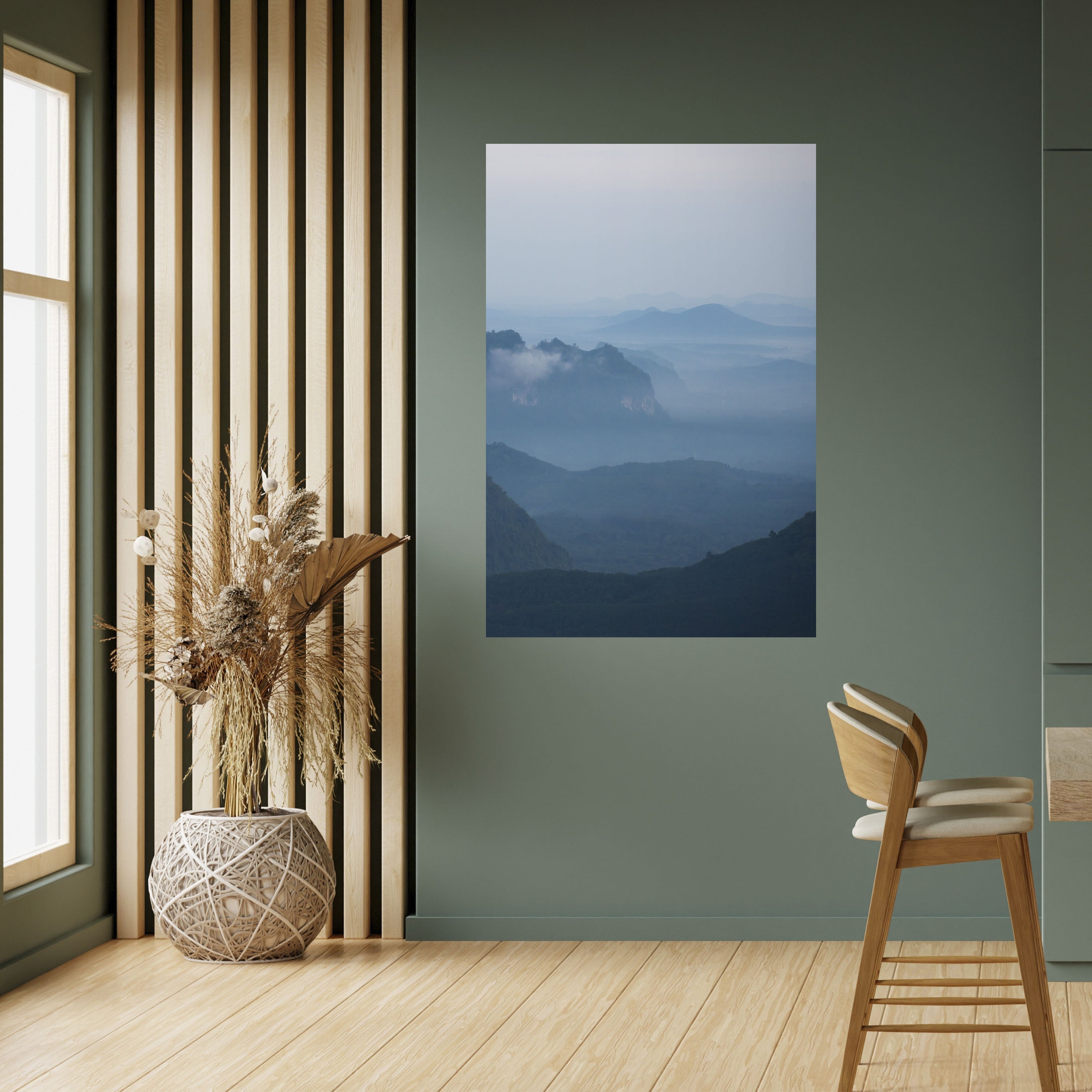 Affiche verticale autocollante « MISTY MOUNTAIN WHISPER »