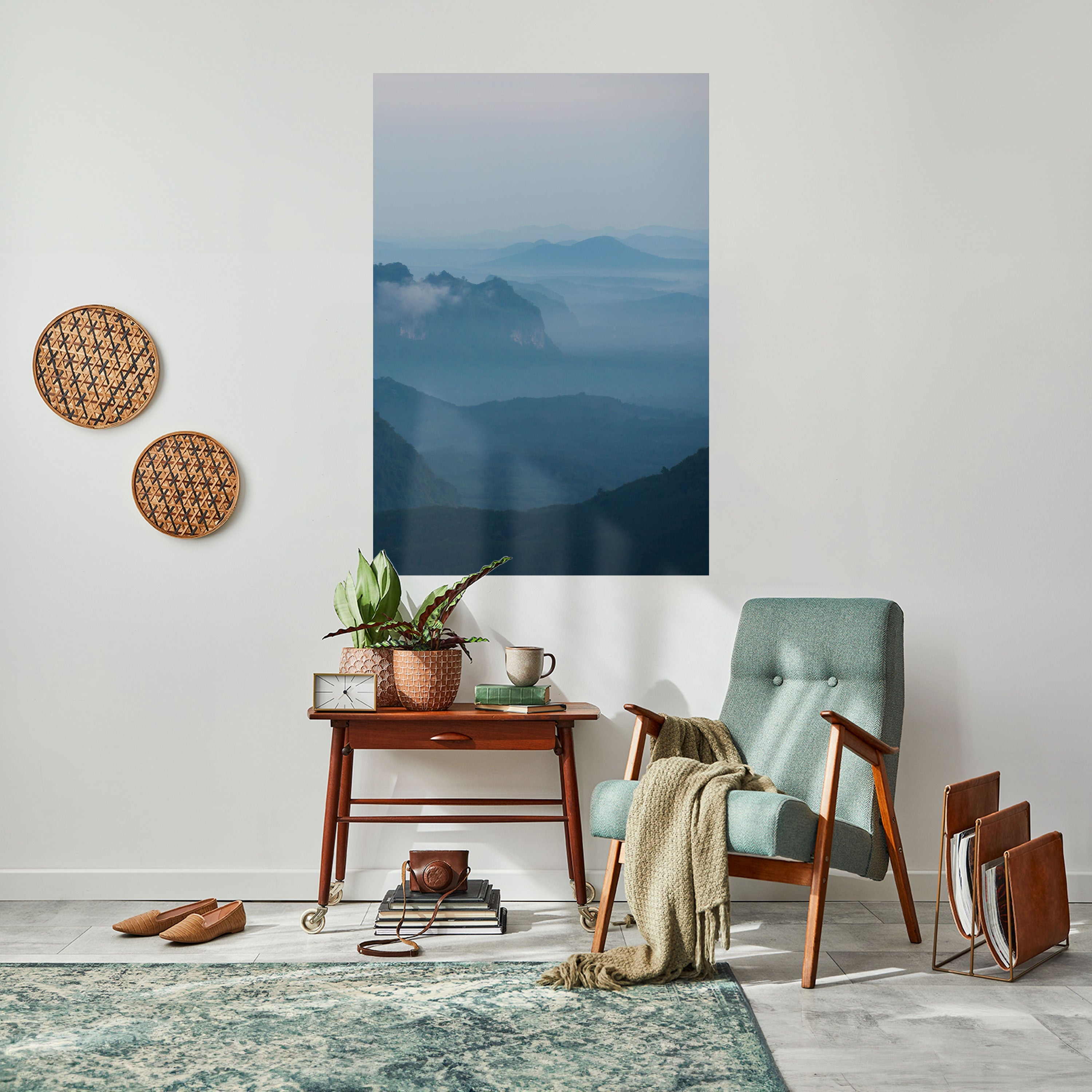 Affiche verticale autocollante « MISTY MOUNTAIN WHISPER »