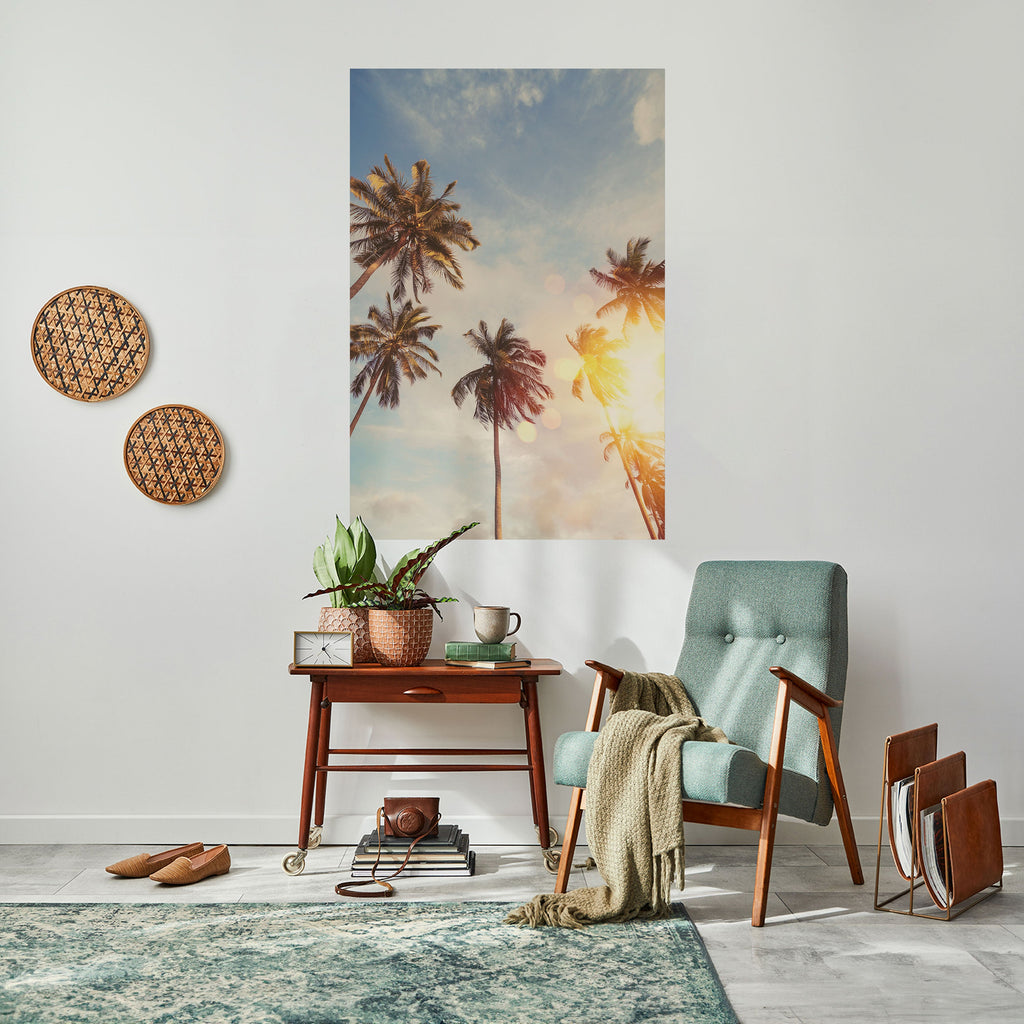 Affiche verticale autocollante « FEUILLES DE PALMIER CHUCHOTANTES »