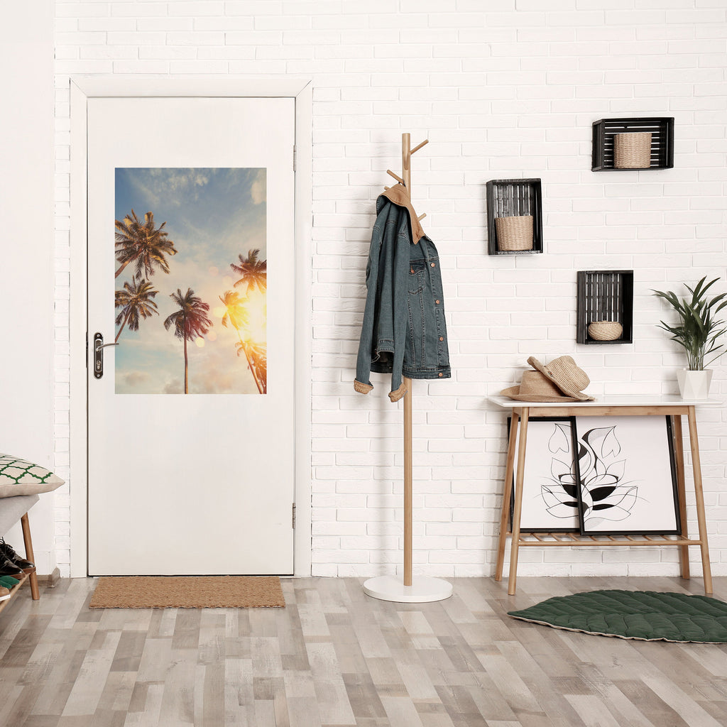 Affiche verticale autocollante « FEUILLES DE PALMIER CHUCHOTANTES »