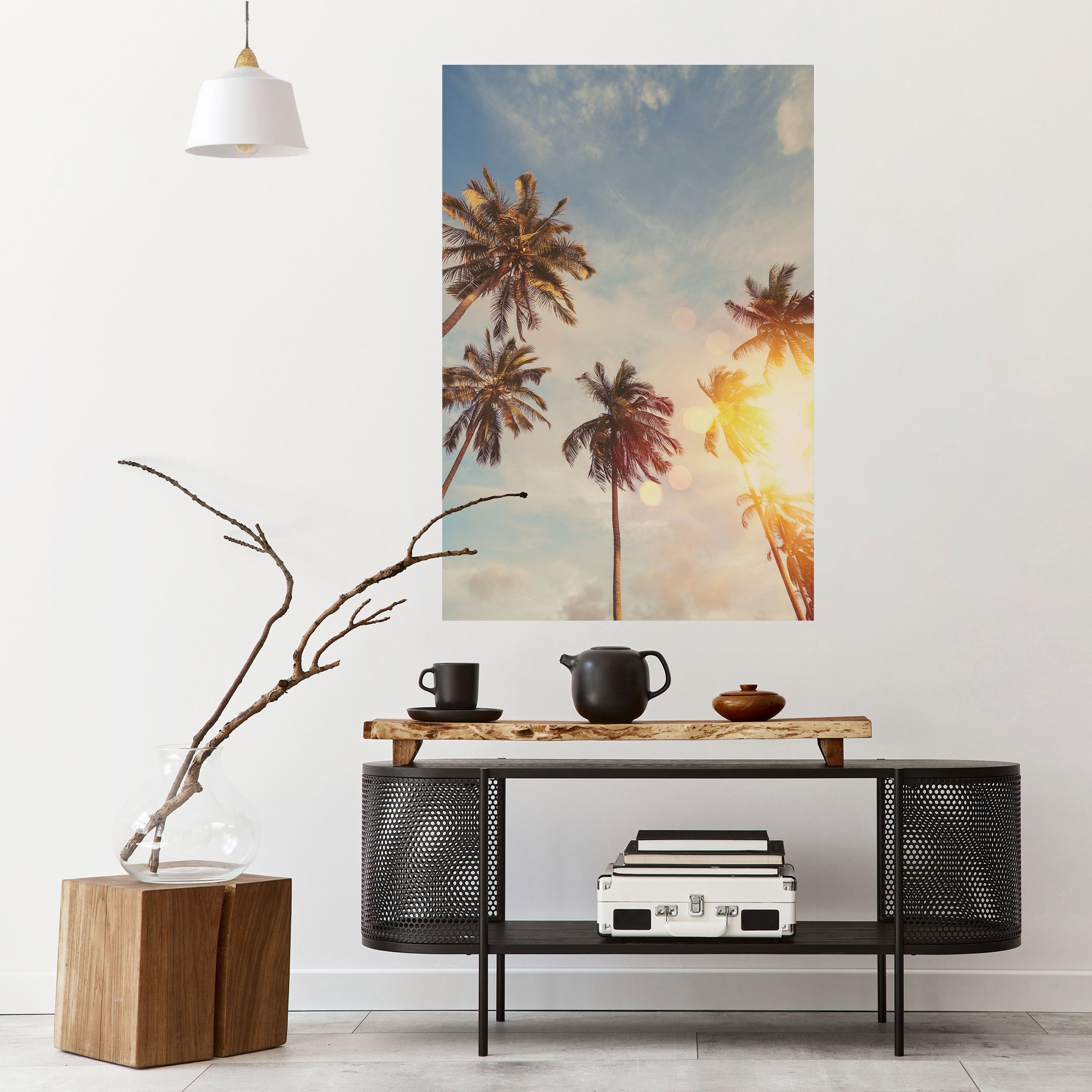 Affiche verticale autocollante « FEUILLES DE PALMIER CHUCHOTANTES »