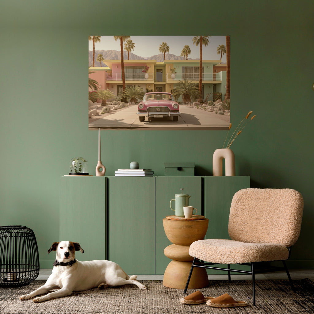 Affiche horizontale autocollante de style californien