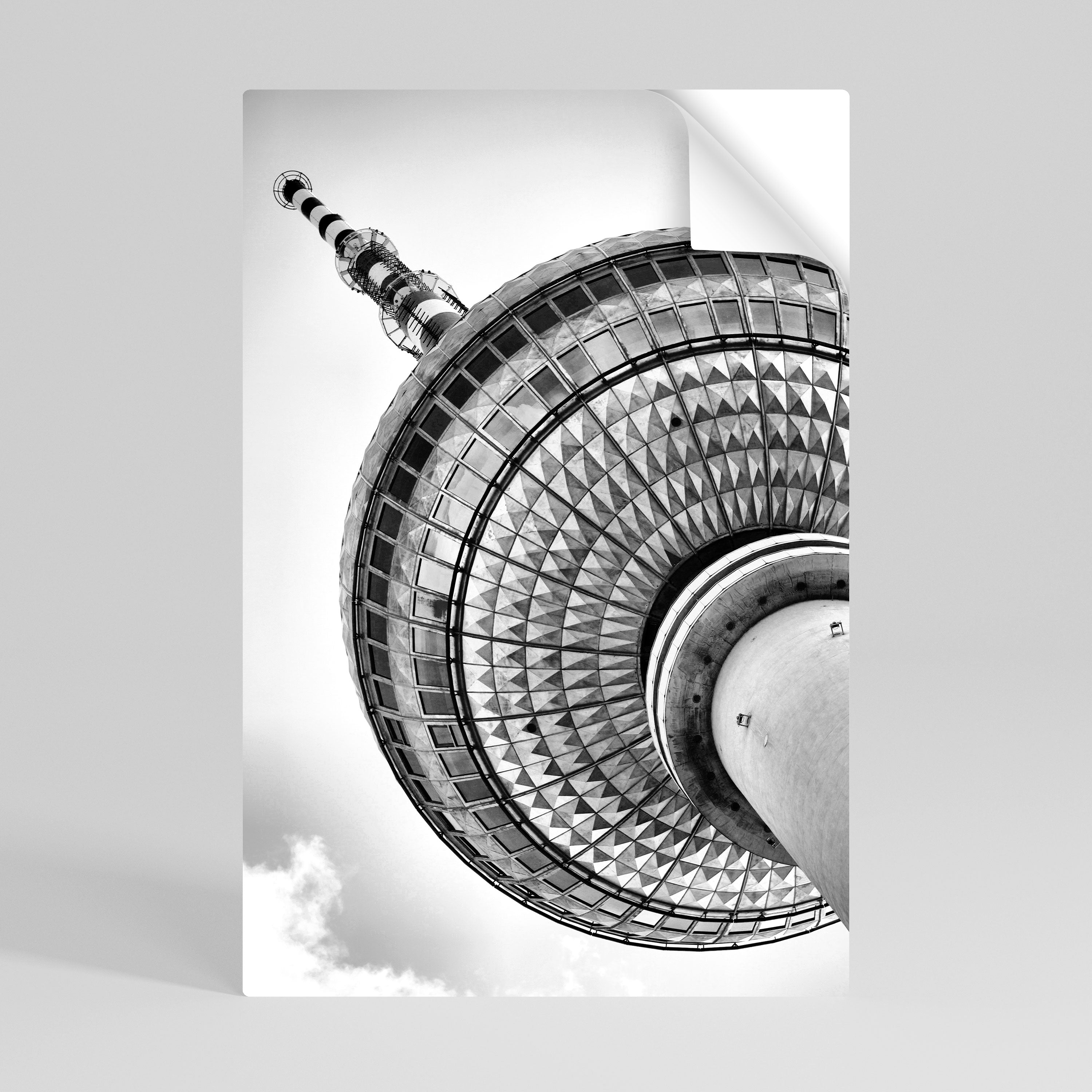 BERLINER FERNSEHTURM Affiche verticale à décoller et à coller