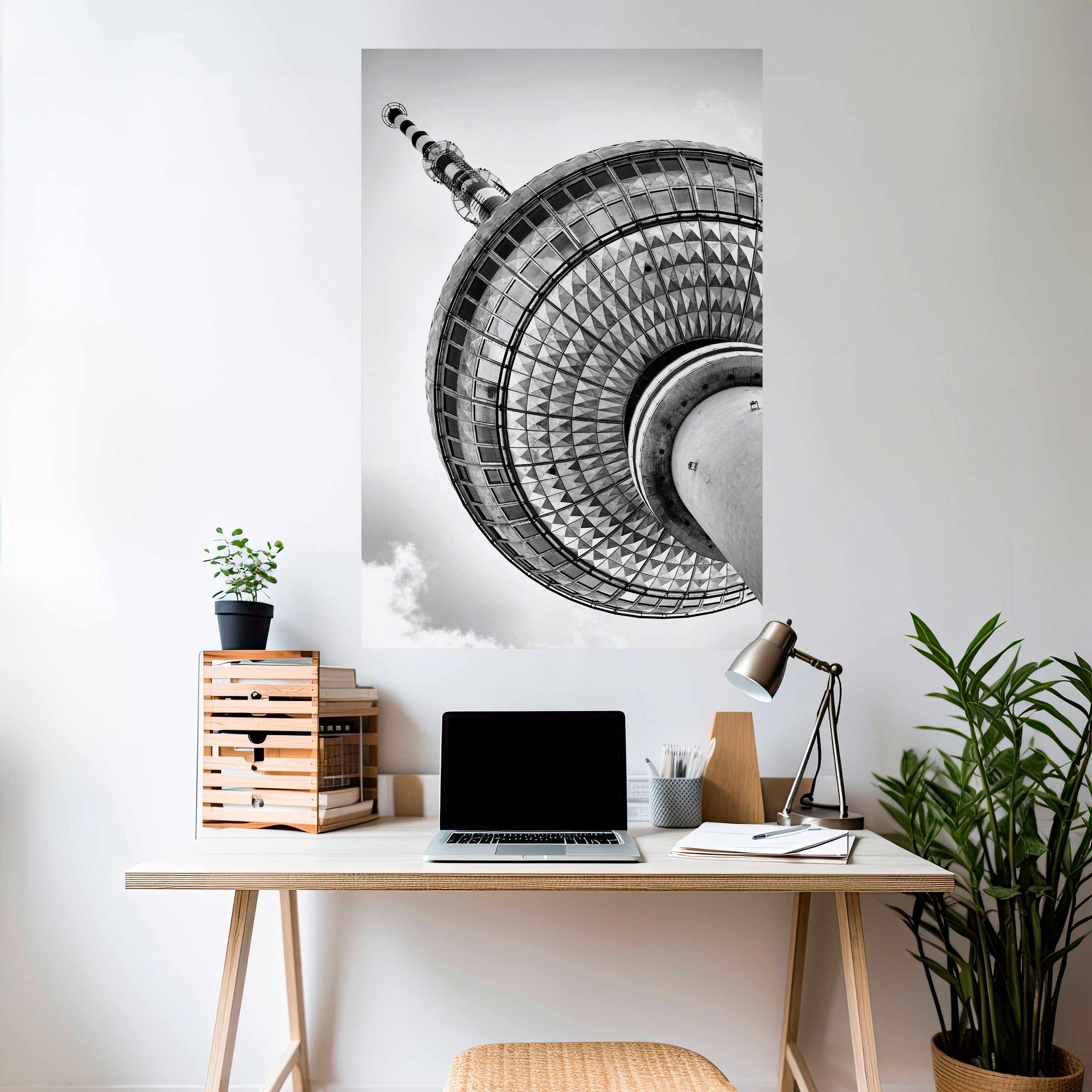 BERLINER FERNSEHTURM Affiche verticale à décoller et à coller