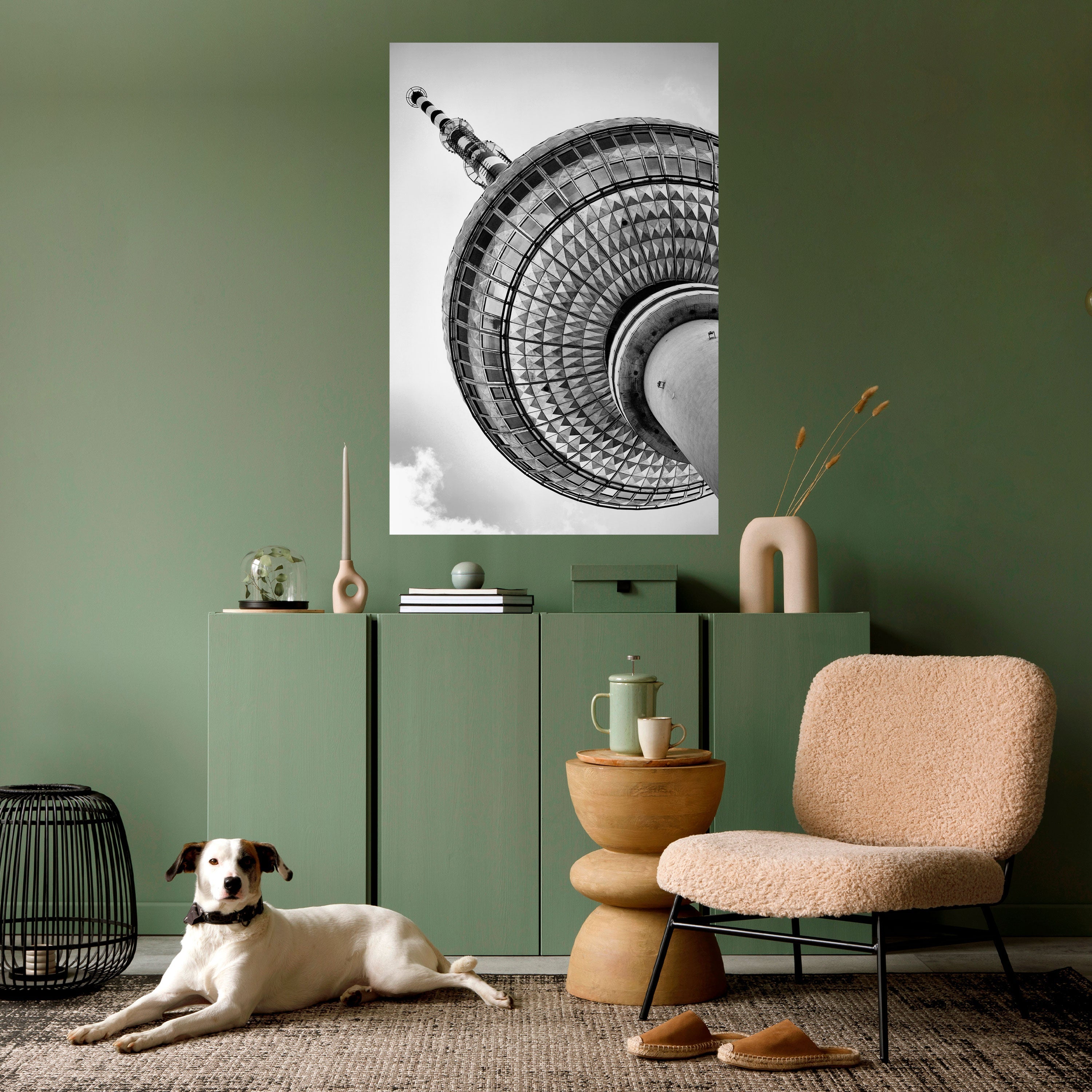 BERLINER FERNSEHTURM Affiche verticale à décoller et à coller