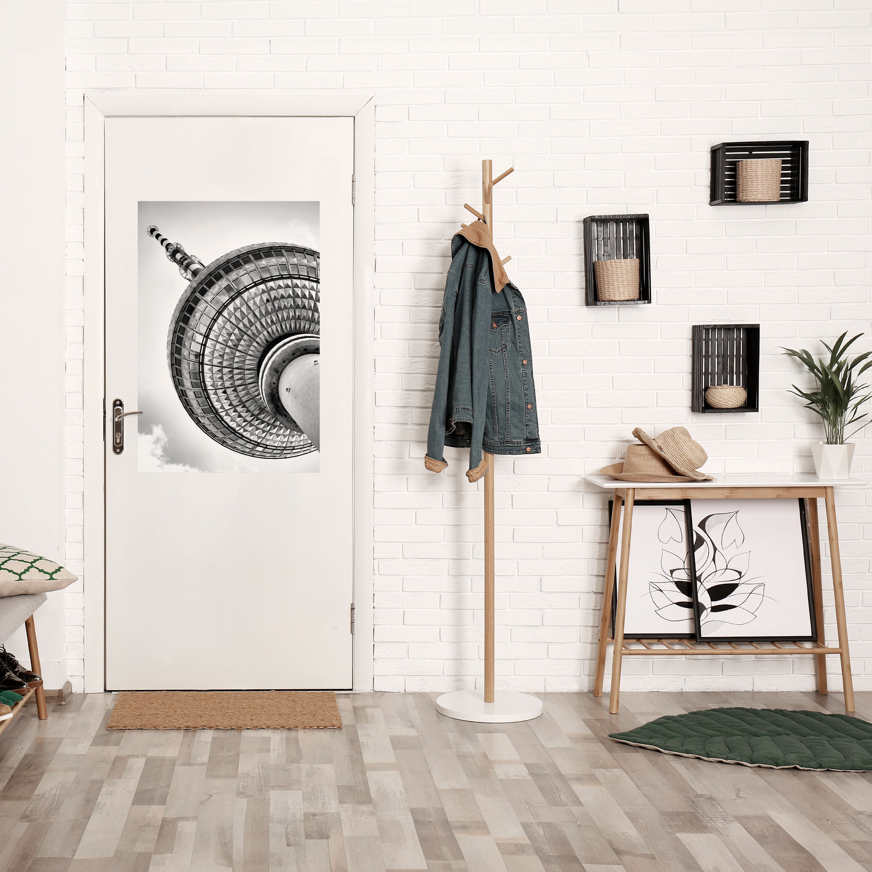 BERLINER FERNSEHTURM Affiche verticale à décoller et à coller