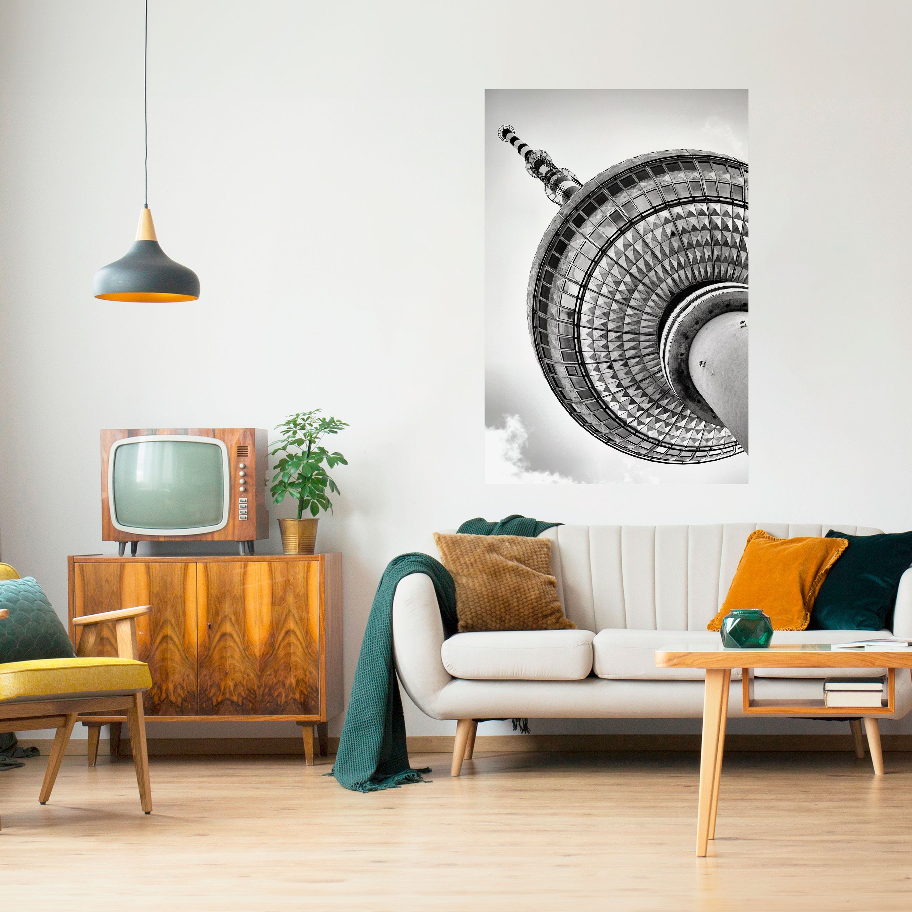 BERLINER FERNSEHTURM Affiche verticale à décoller et à coller