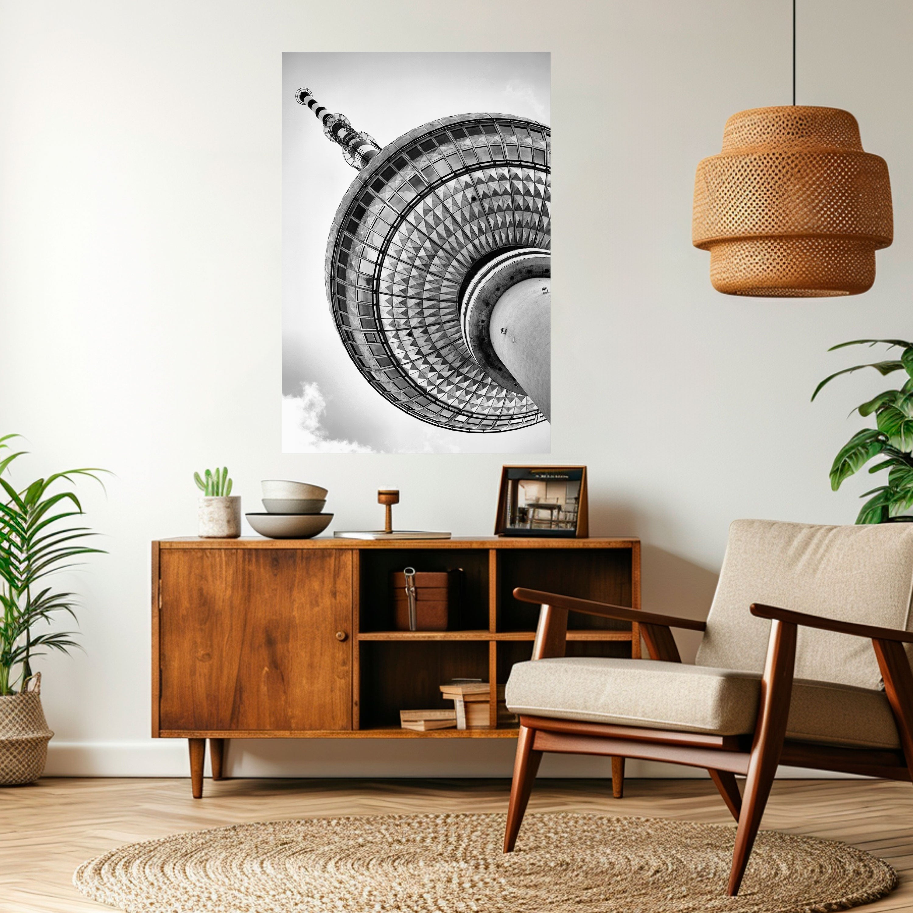 BERLINER FERNSEHTURM Affiche verticale à décoller et à coller