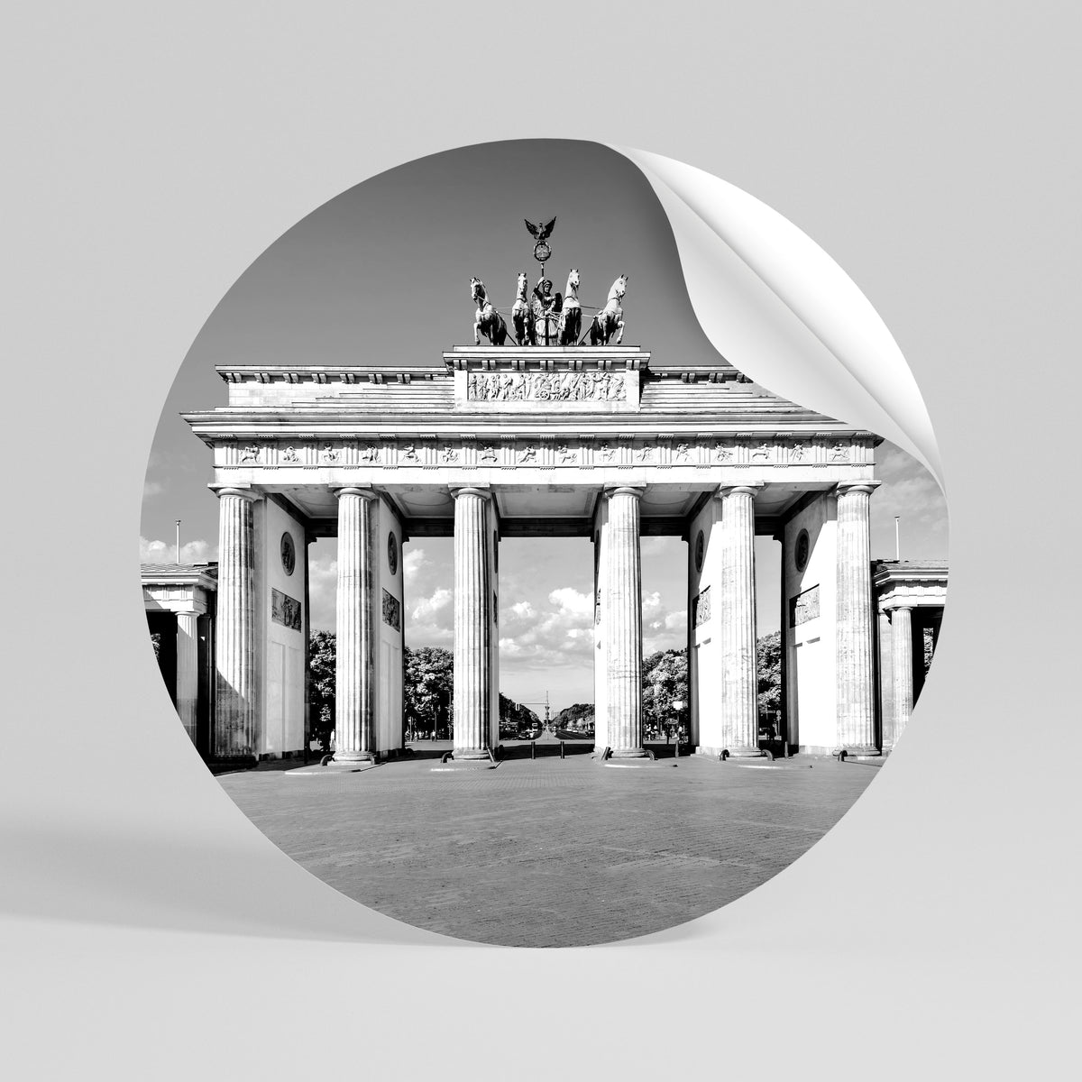 ECHOES OF HISTORY Peel and Stick Round Sticker