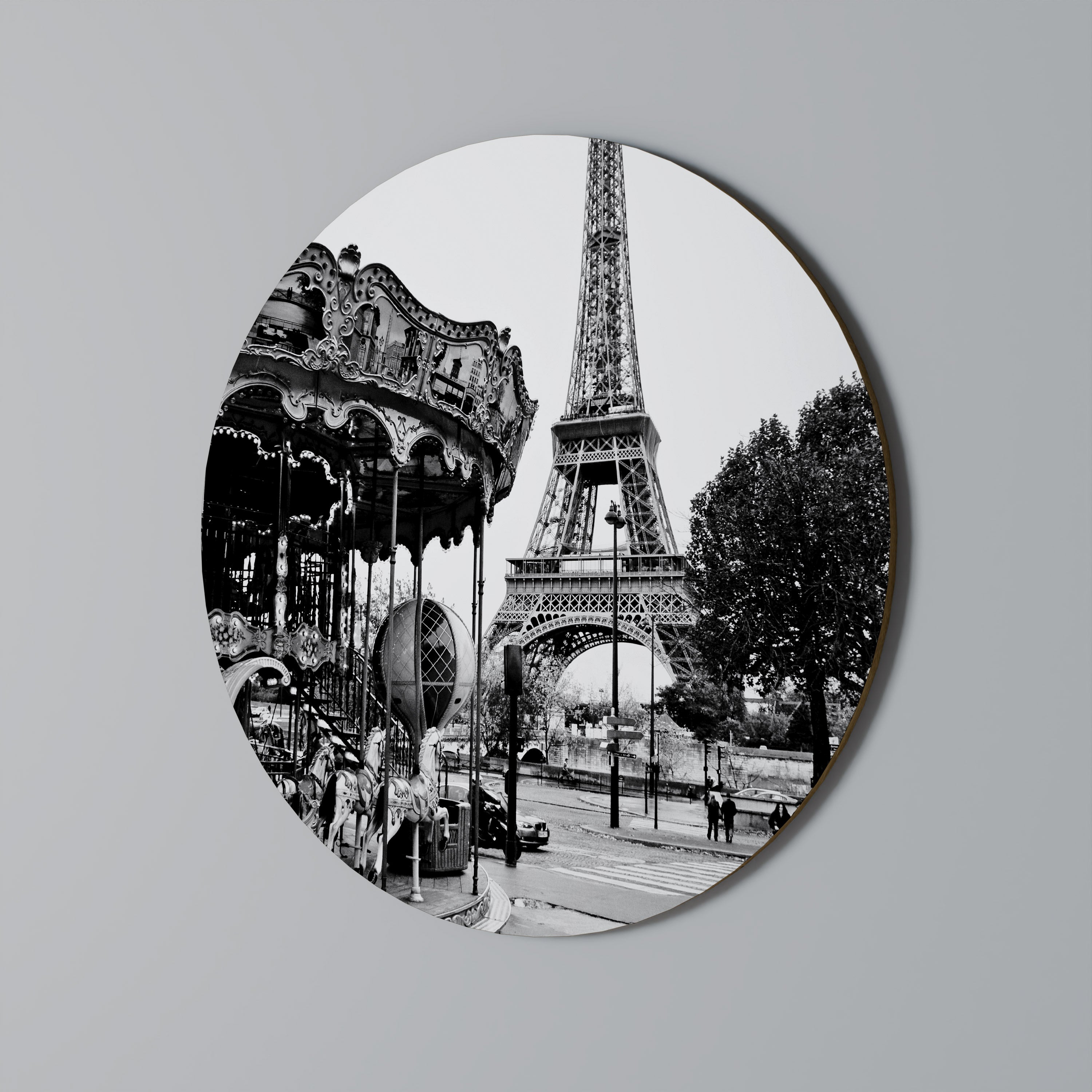 CHARMES DE LA VILLE Art mural rond