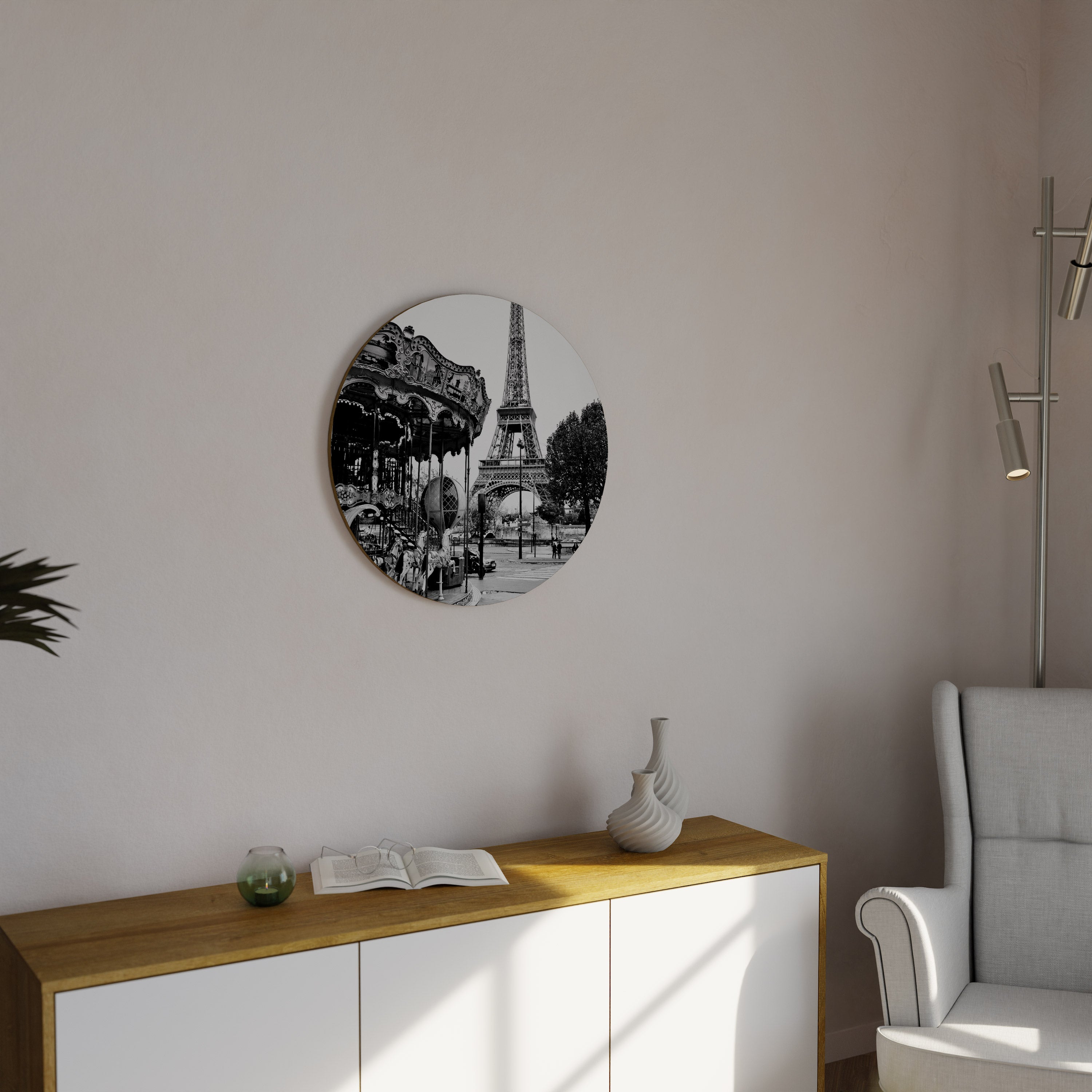 CHARMES DE LA VILLE Art mural rond