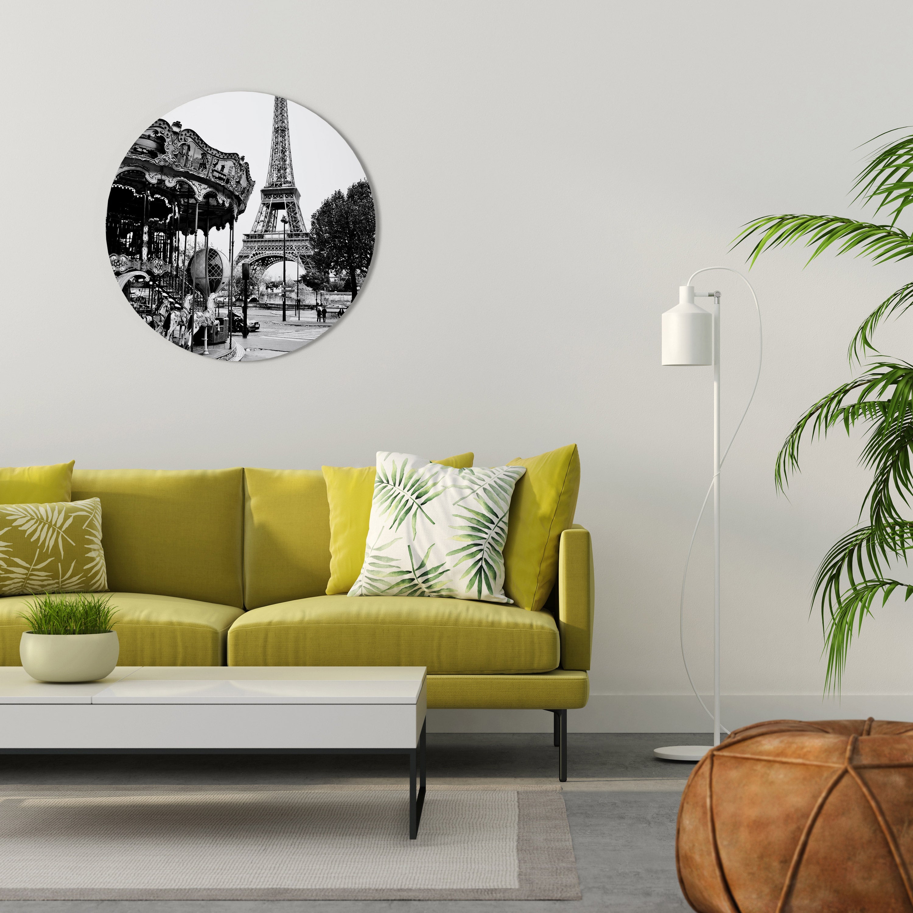 CHARMES DE LA VILLE Art mural rond