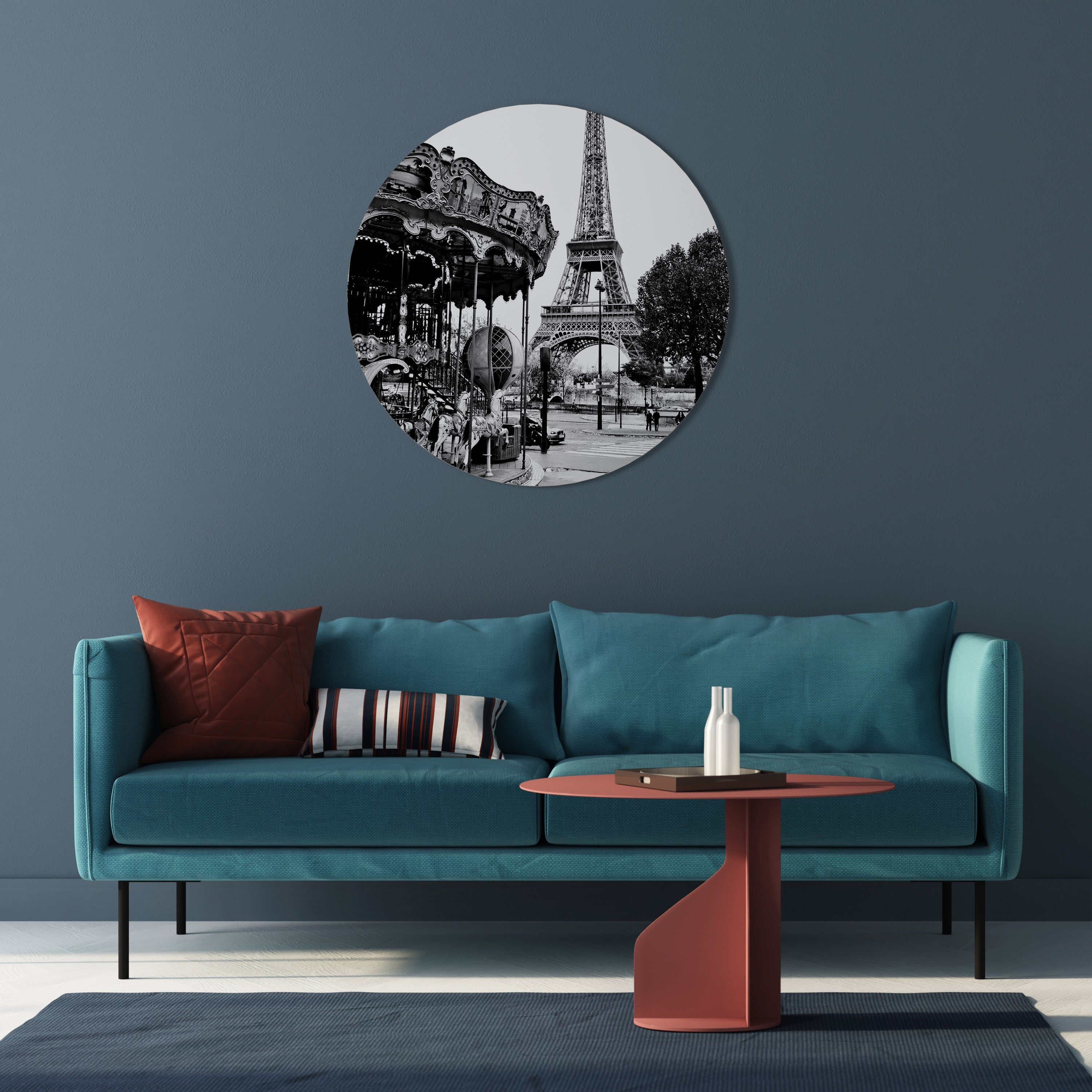 CHARMES DE LA VILLE Art mural rond