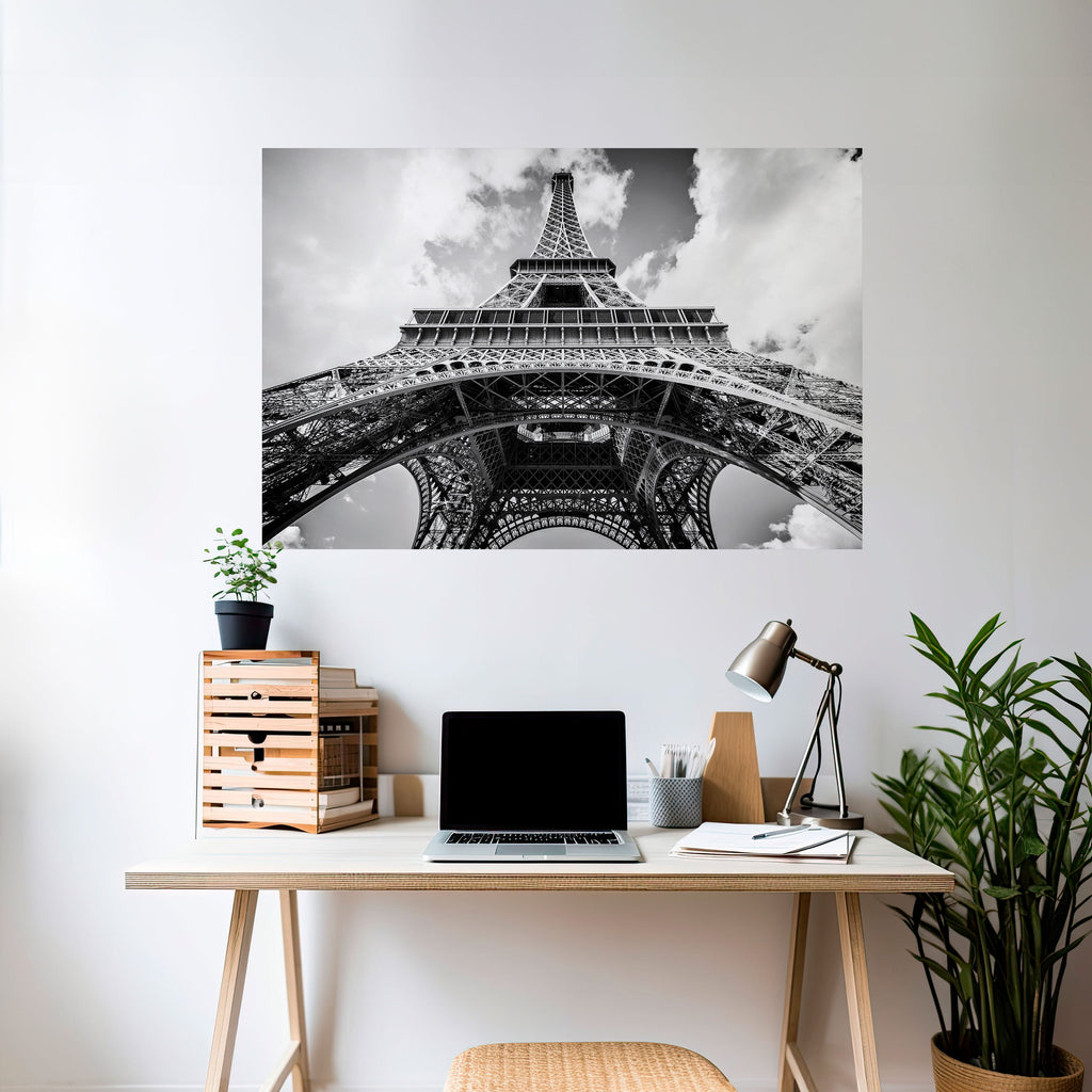 Affiche horizontale autocollante PERSPECTIVE EIFFEL INTEMPORELLE
