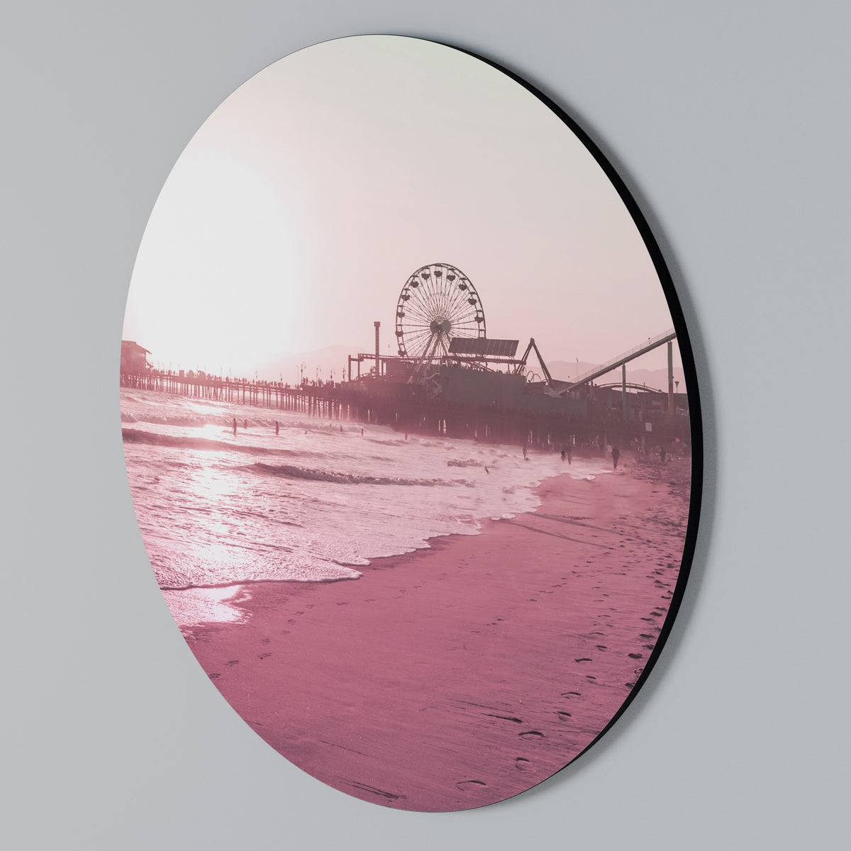 PASTEL COAST VIBES Round Wall Art