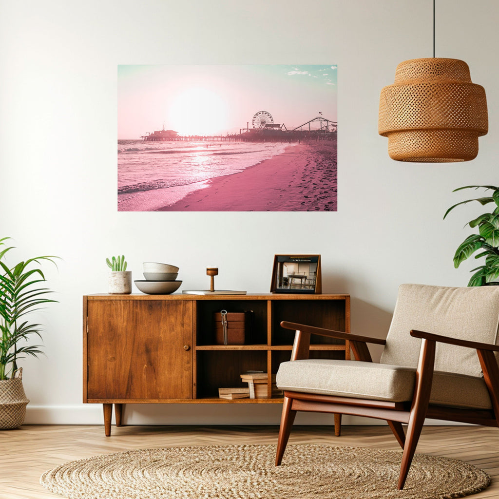 Affiche horizontale autocollante PASTEL COAST VIBES