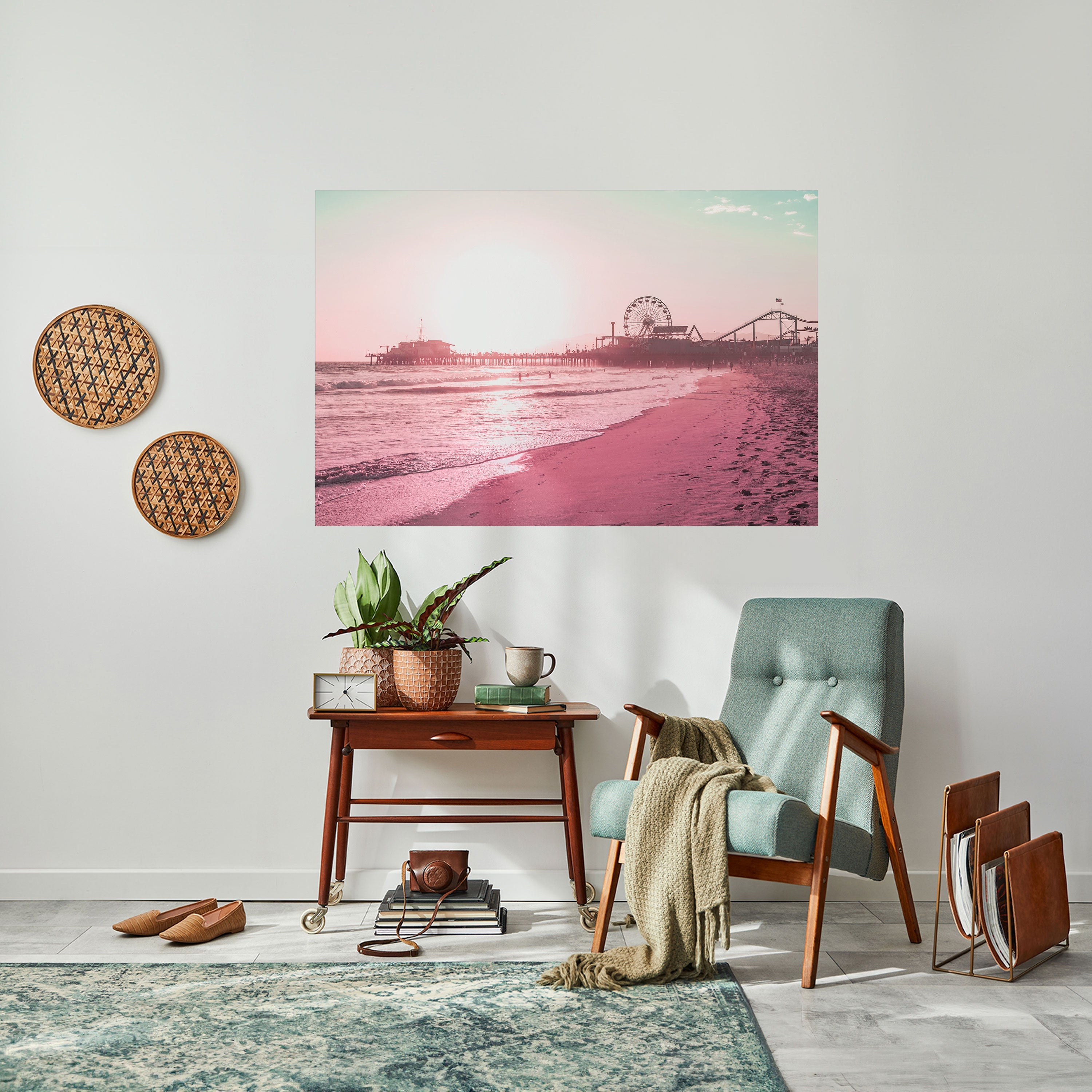 Affiche horizontale autocollante PASTEL COAST VIBES