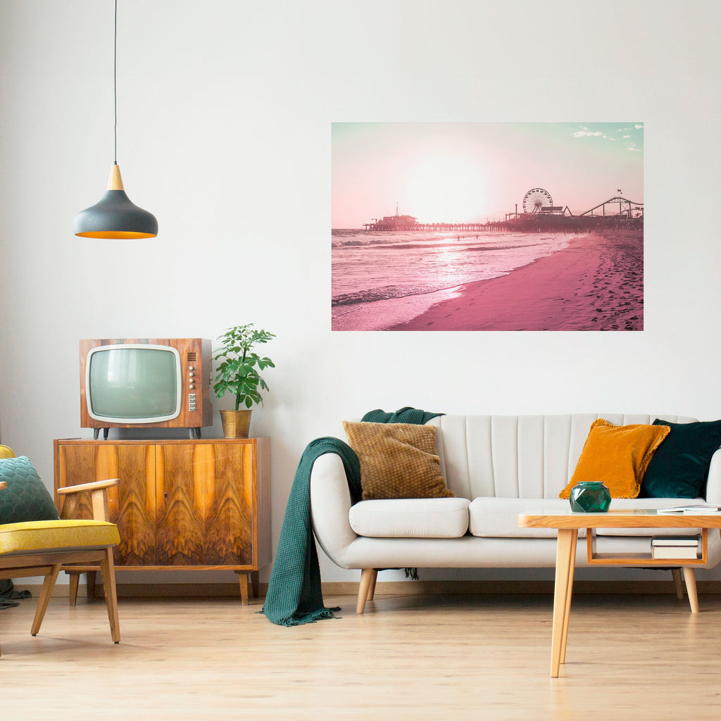 Affiche horizontale autocollante PASTEL COAST VIBES