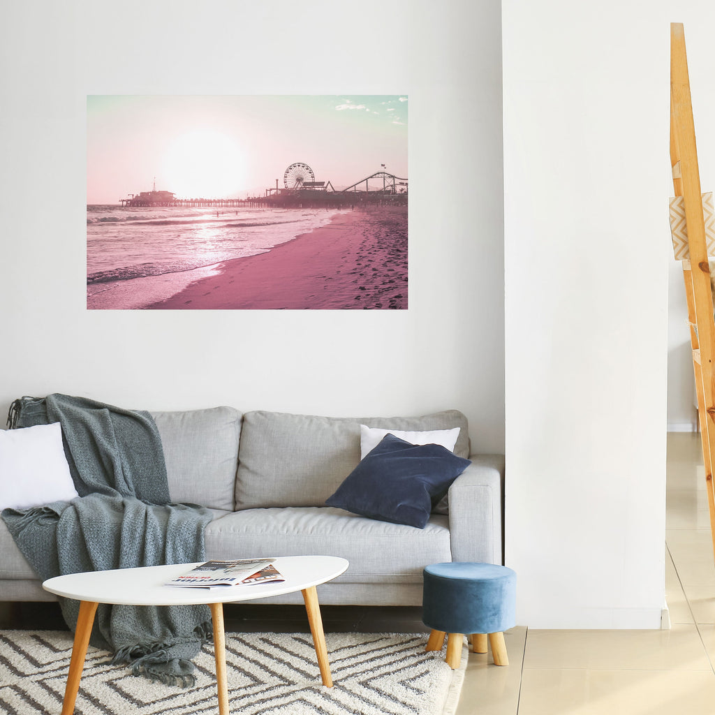 Affiche horizontale autocollante PASTEL COAST VIBES