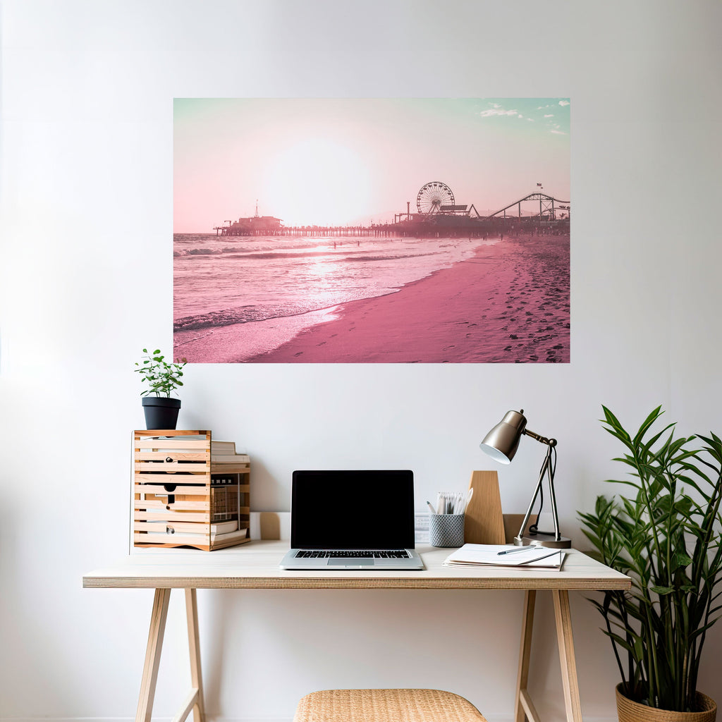 Affiche horizontale autocollante PASTEL COAST VIBES