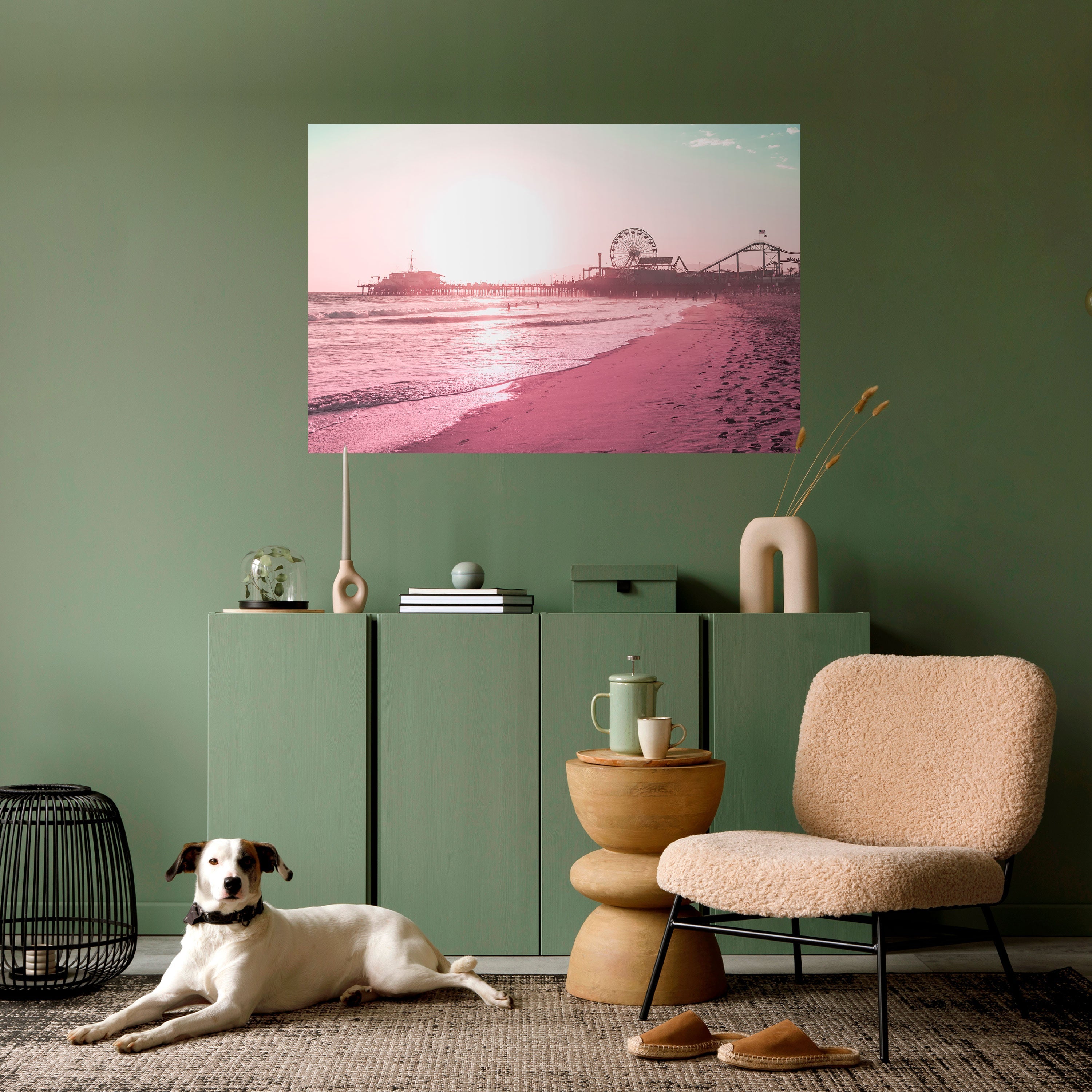 Affiche horizontale autocollante PASTEL COAST VIBES