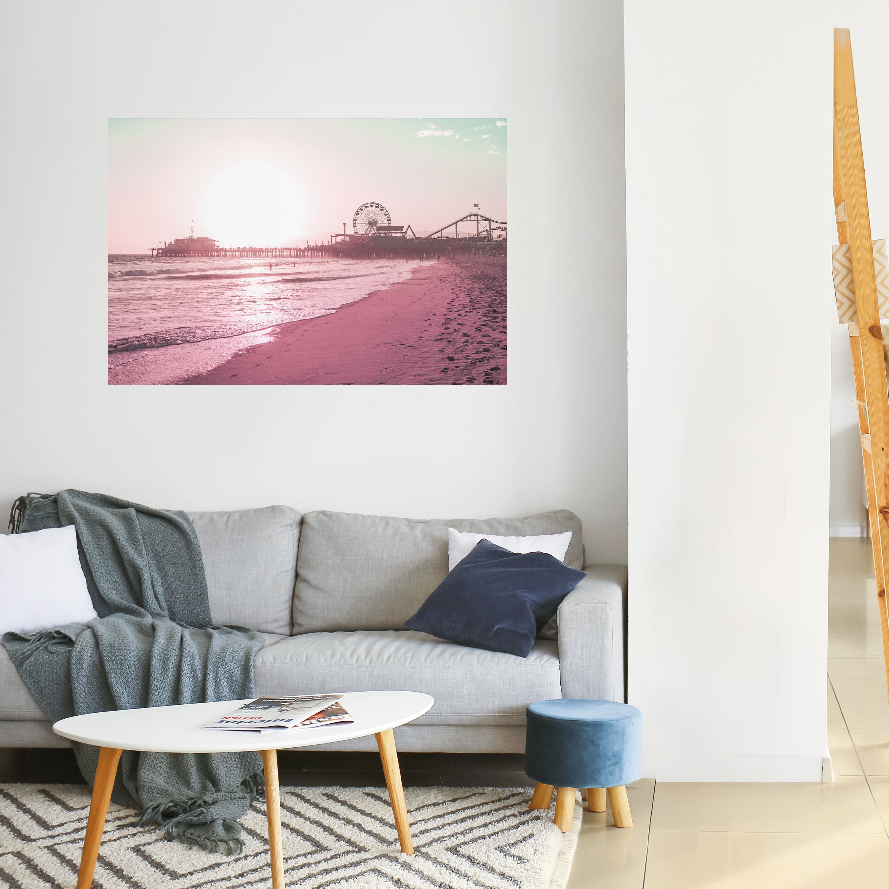 Affiche horizontale autocollante PASTEL COAST VIBES