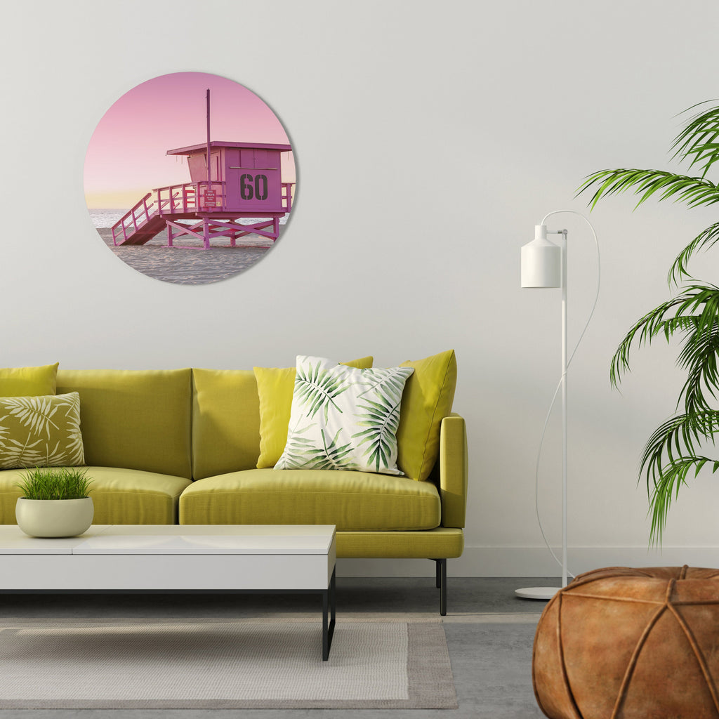 Horloge murale ronde PINK PARADISE WATCH