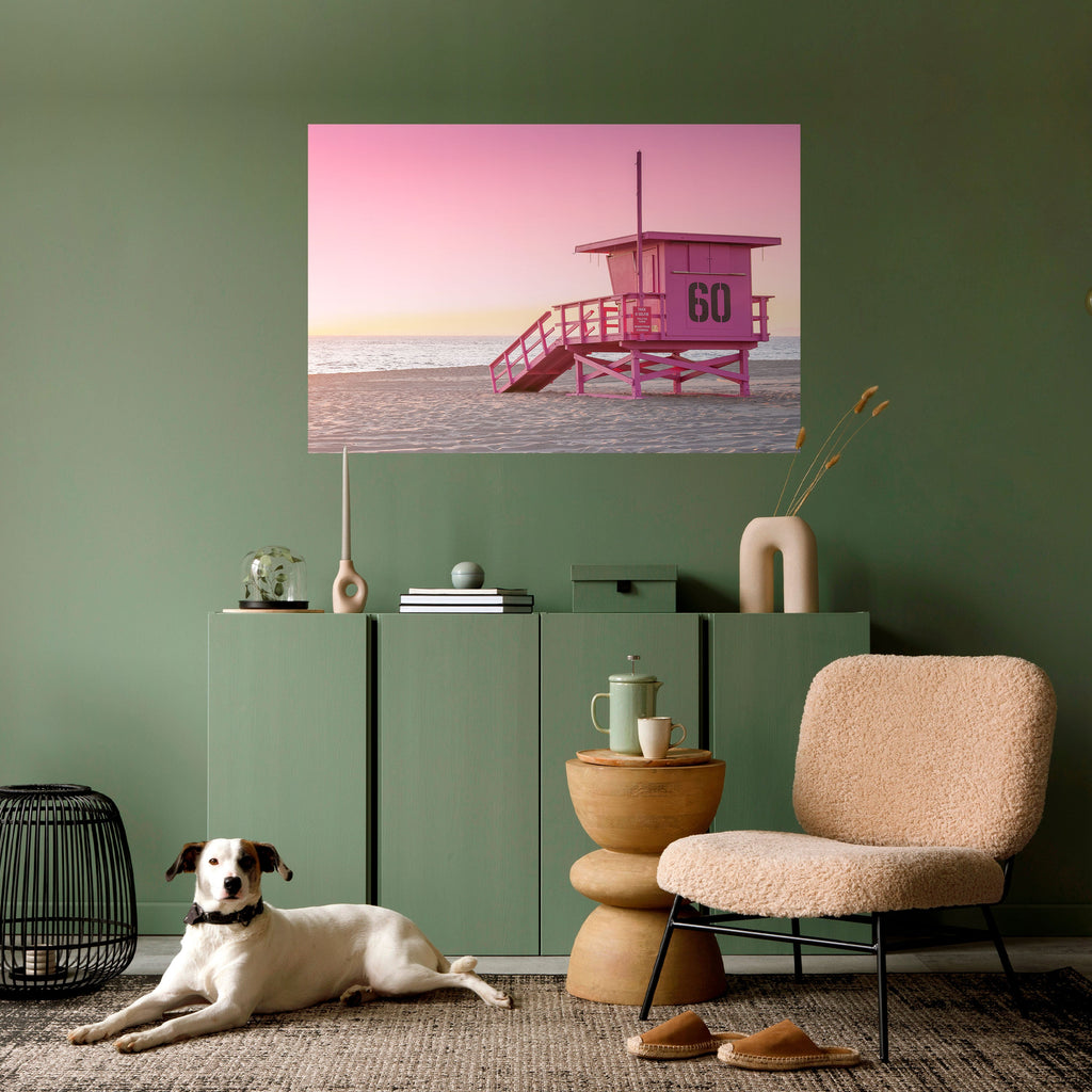 Affiche horizontale autocollante PINK PARADISE WATCH