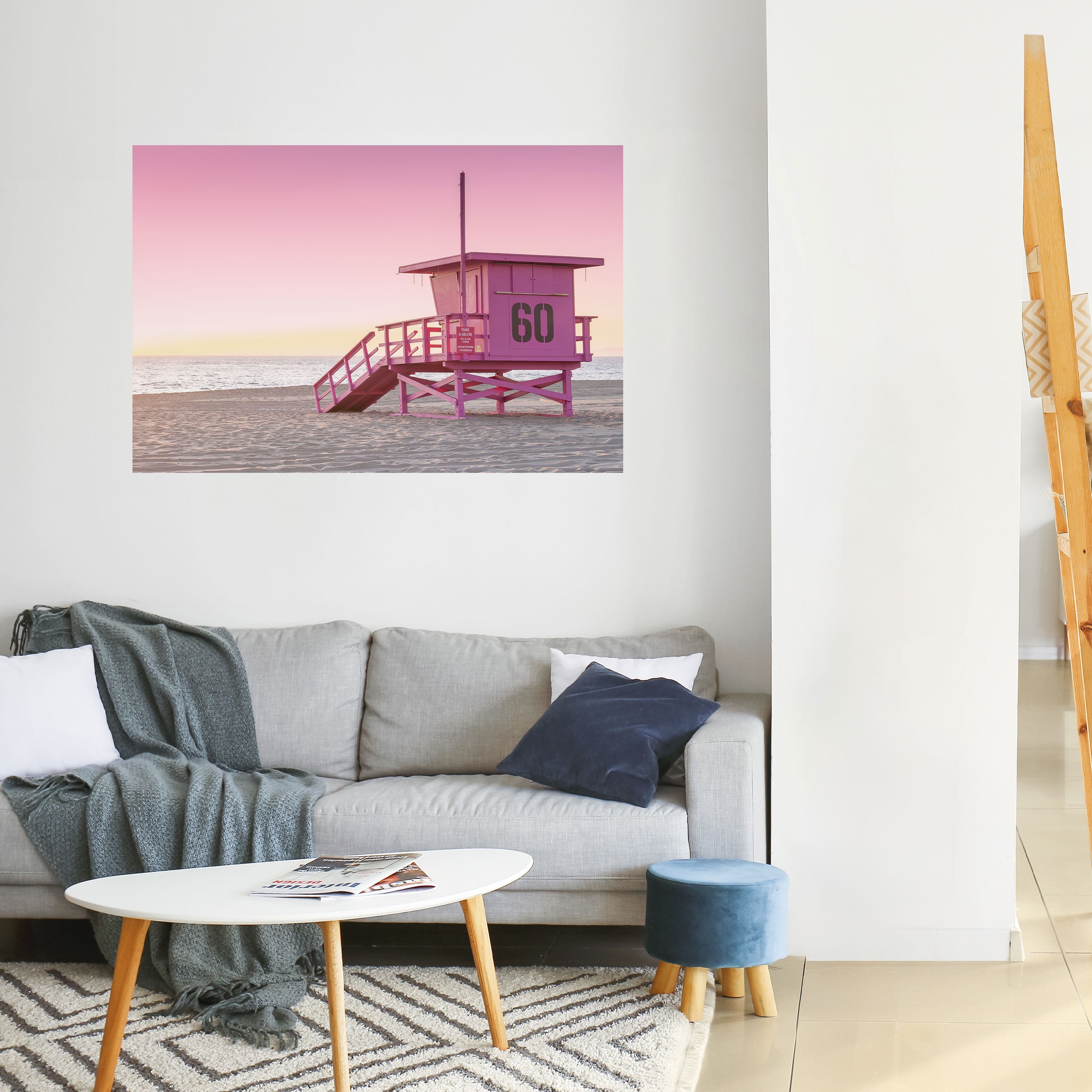 Affiche horizontale autocollante PINK PARADISE WATCH